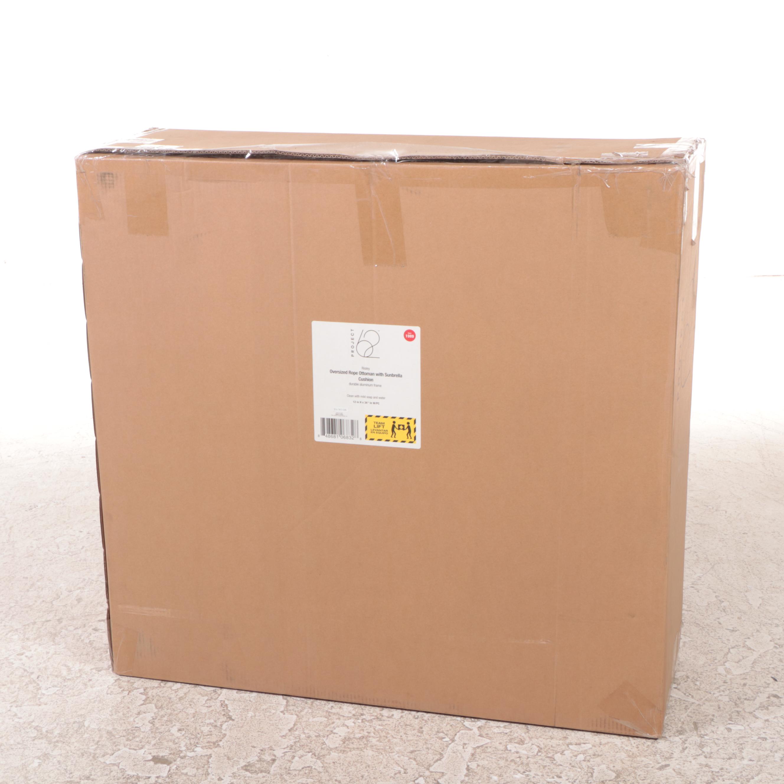 Project 62 Risley Oversized Rope Ottoman with Sunbrella Cushion