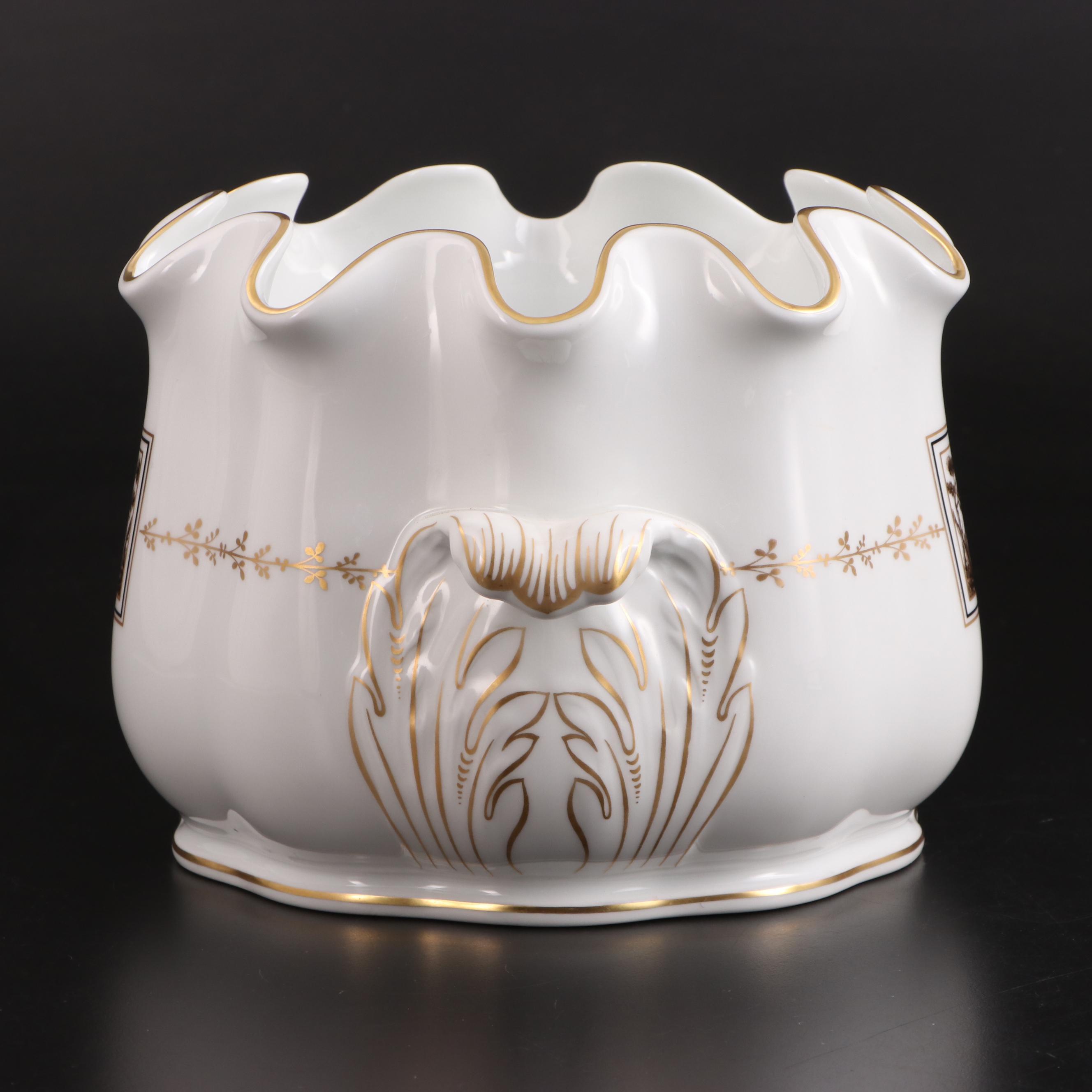 Richard Ginori "Fiesole" Porcelain Cache Pot