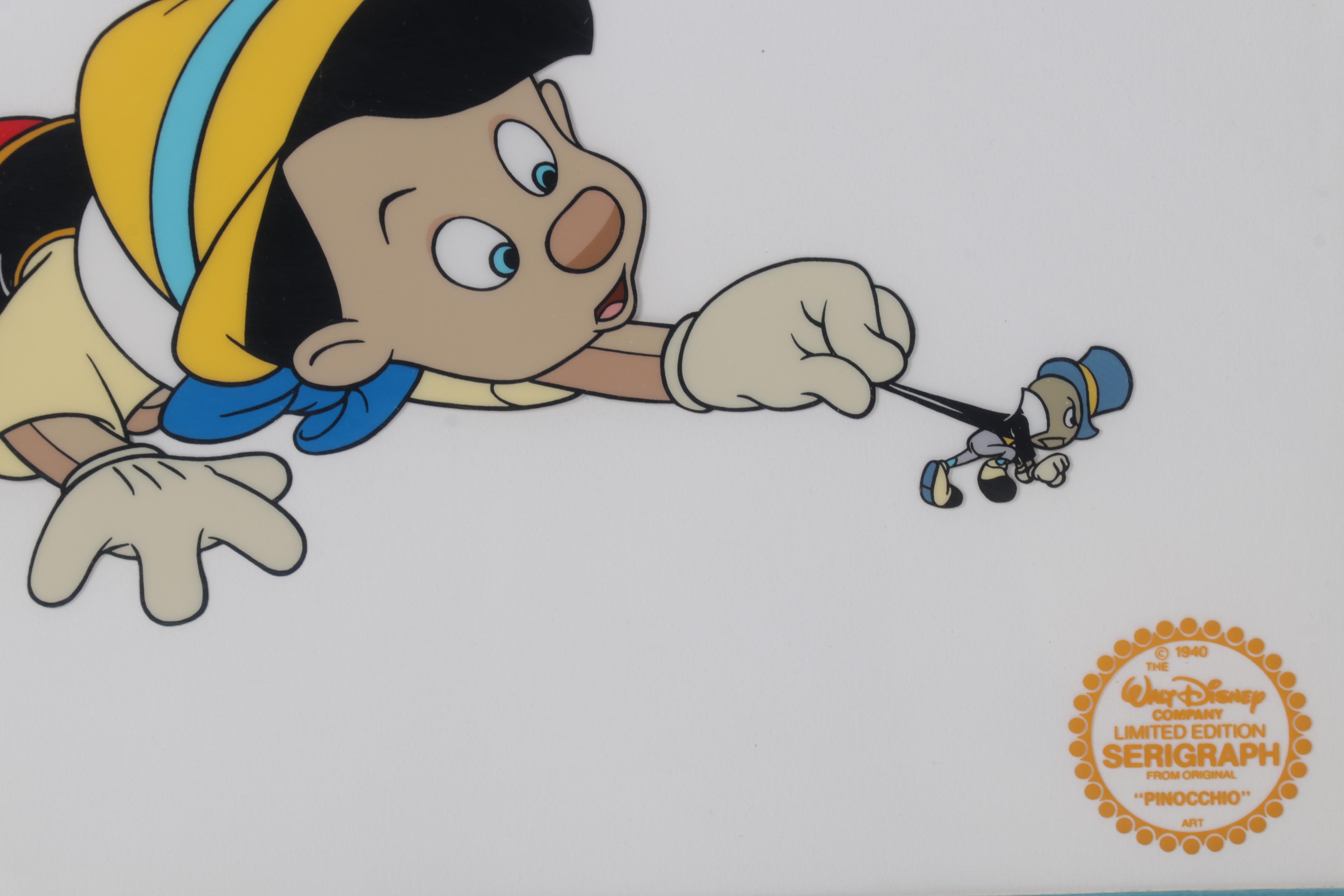 Walt Disney Company "Pinocchio" Animation Serigraph Cel, Circa 2000