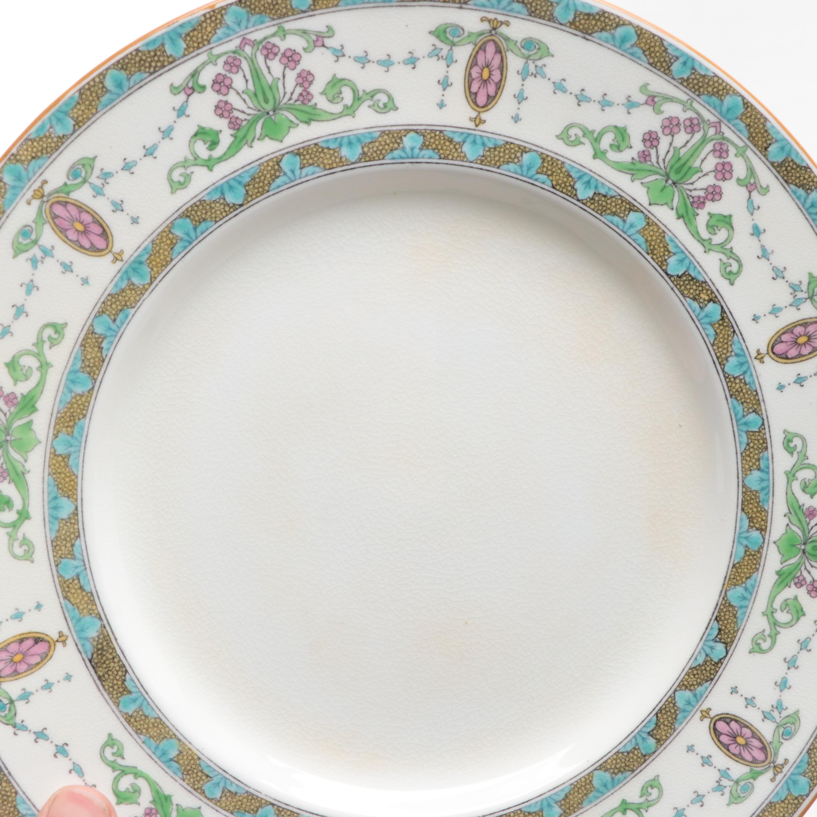 English Mintons Adams Style Porcelain Dinnerware