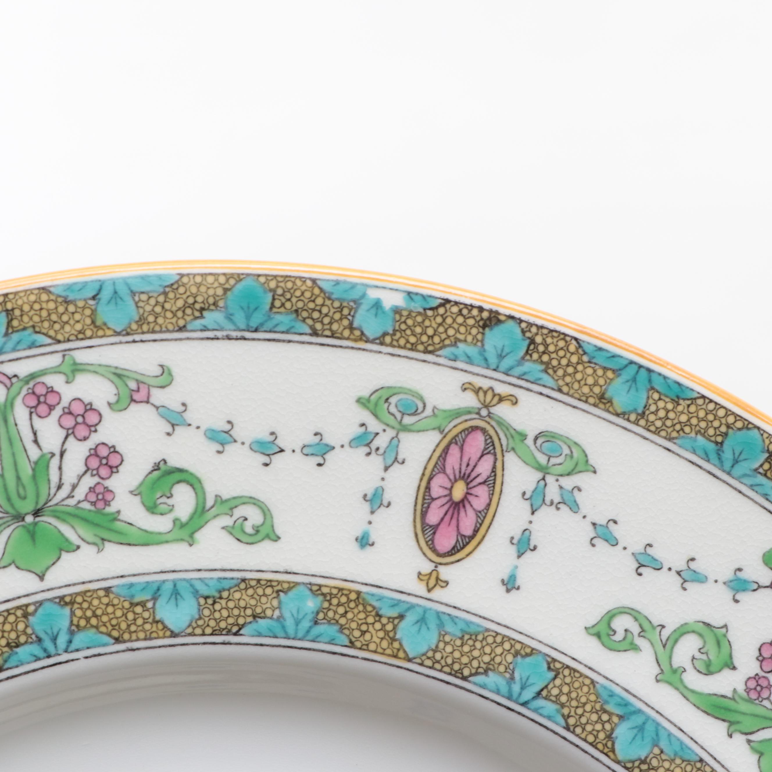 English Mintons Adams Style Porcelain Dinnerware