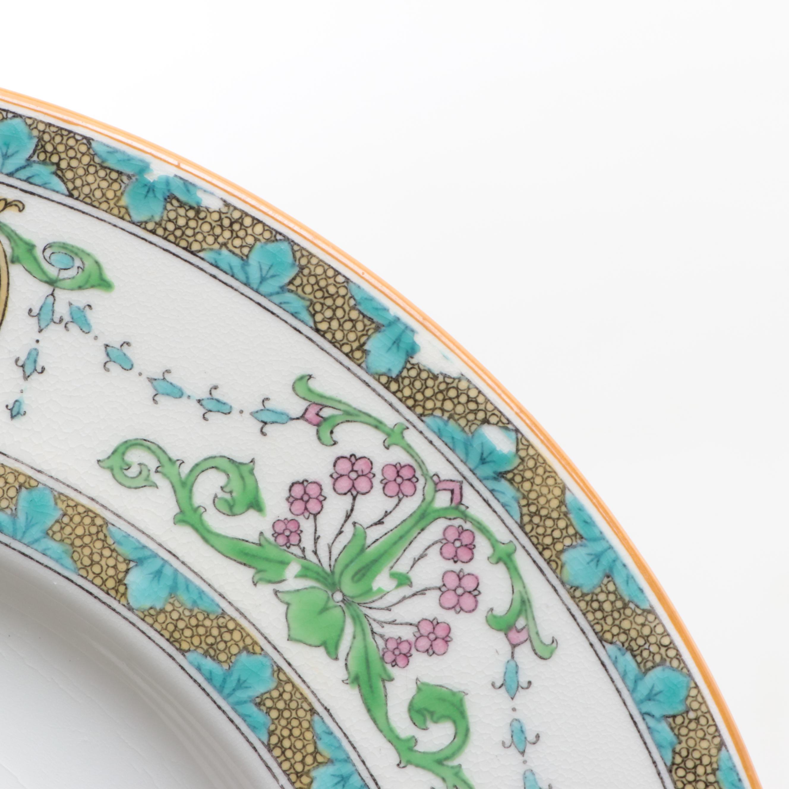 English Mintons Adams Style Porcelain Dinnerware