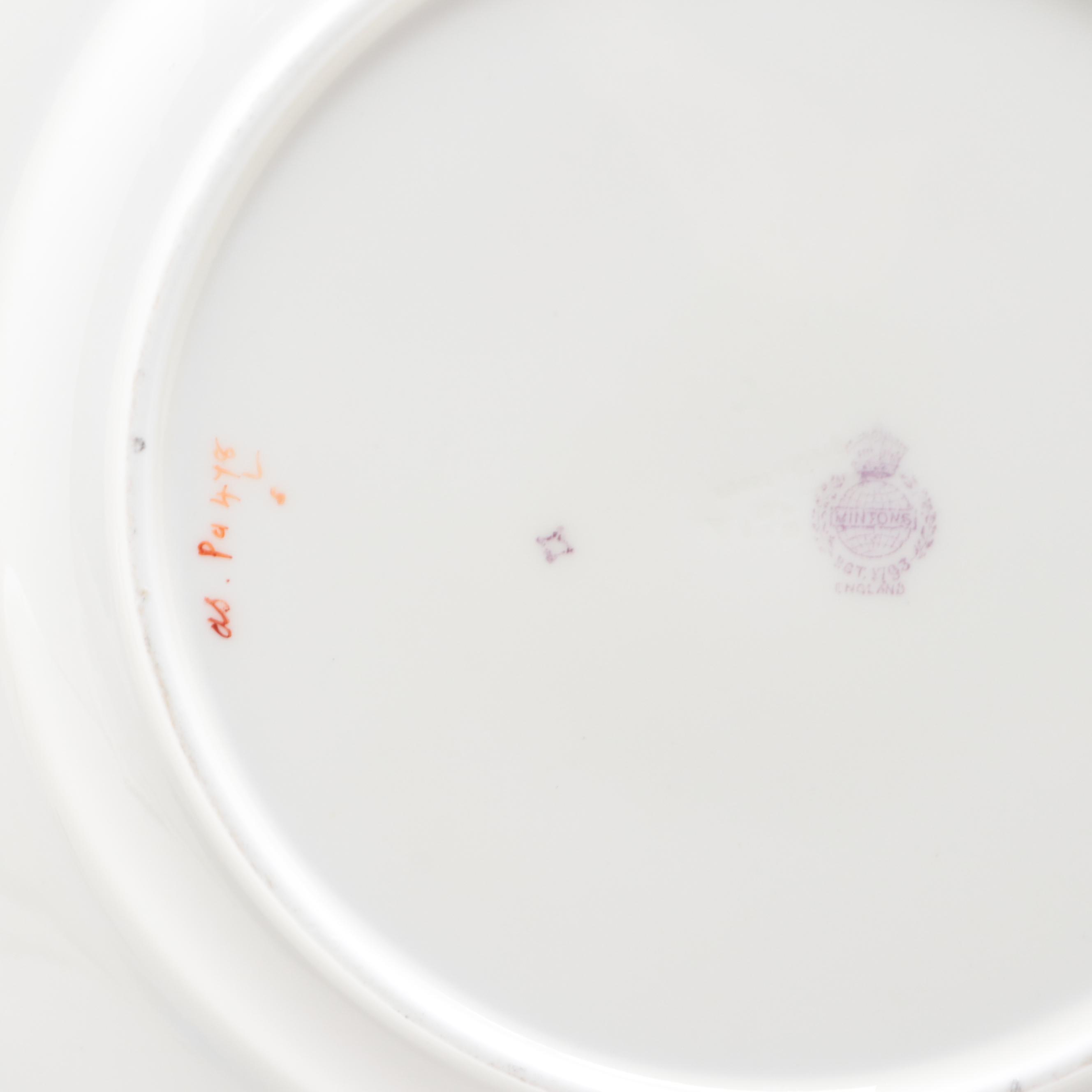 English Mintons Adams Style Porcelain Dinnerware