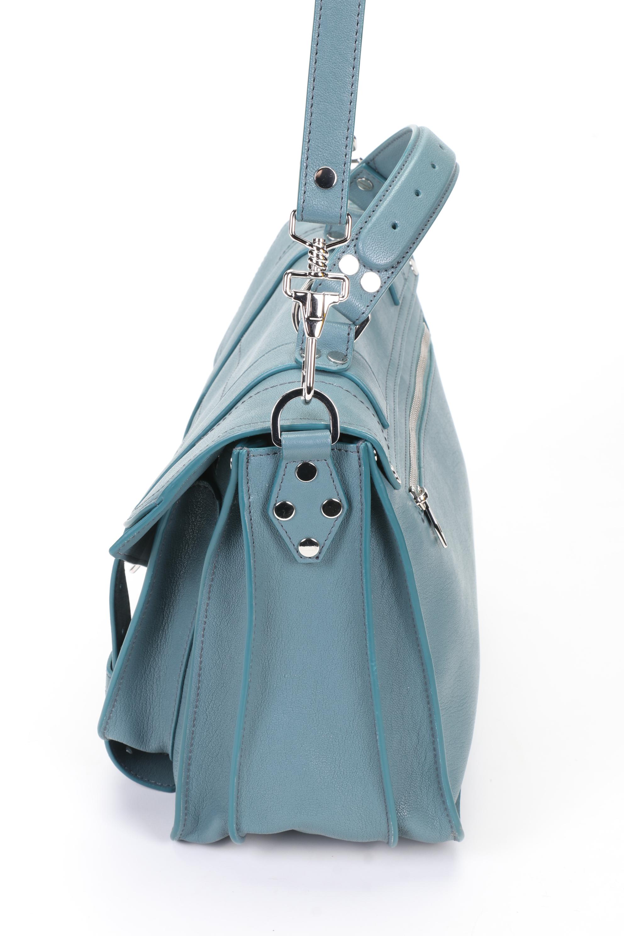 Proenza Schouler PS1 Two-Way Satchel in Blue Leather