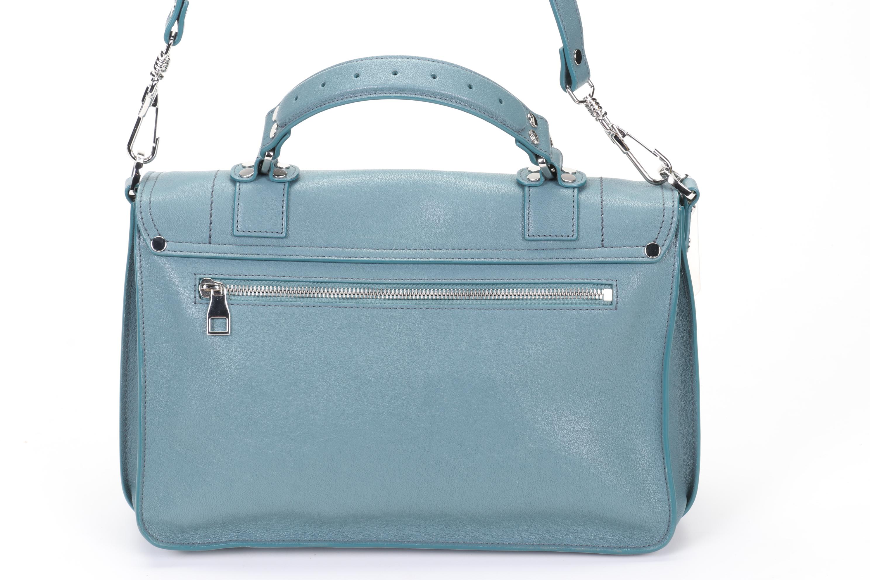 Proenza Schouler PS1 Two-Way Satchel in Blue Leather