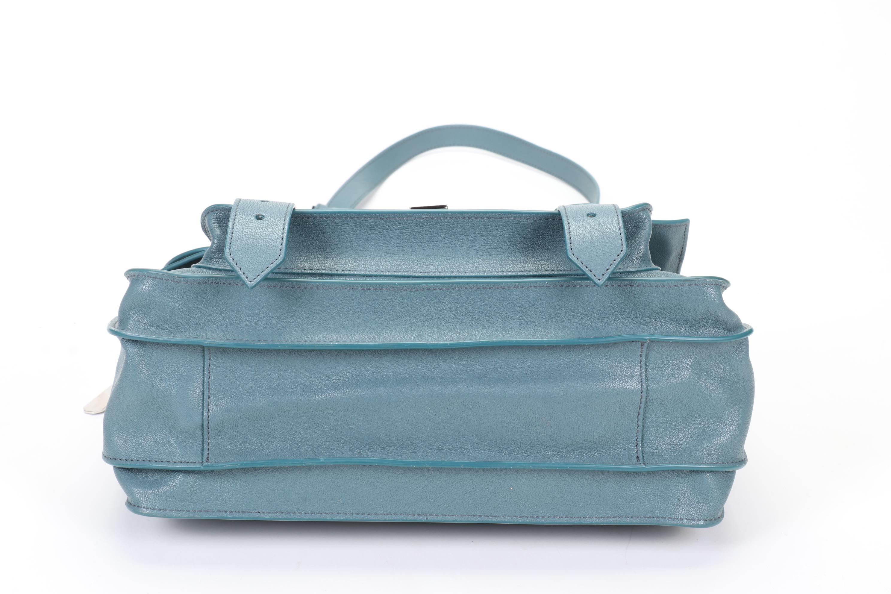 Proenza Schouler PS1 Two-Way Satchel in Blue Leather