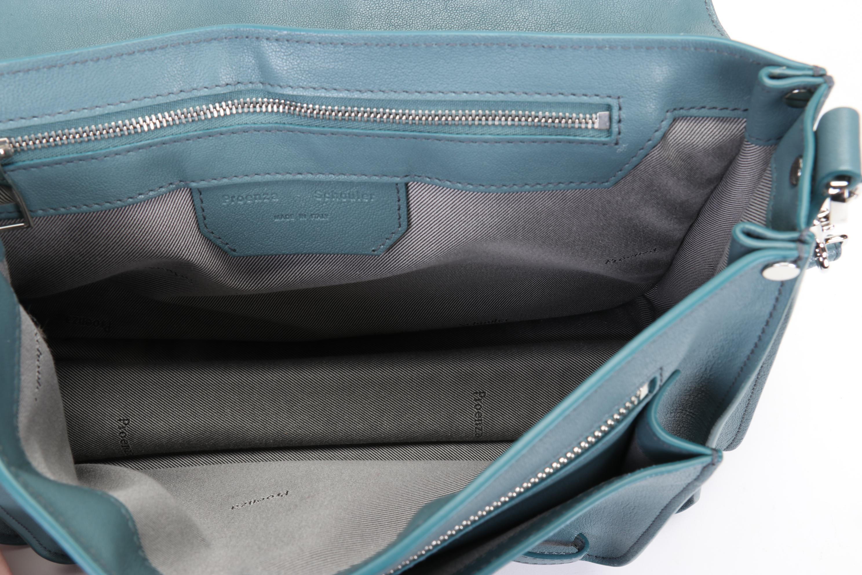 Proenza Schouler PS1 Two-Way Satchel in Blue Leather