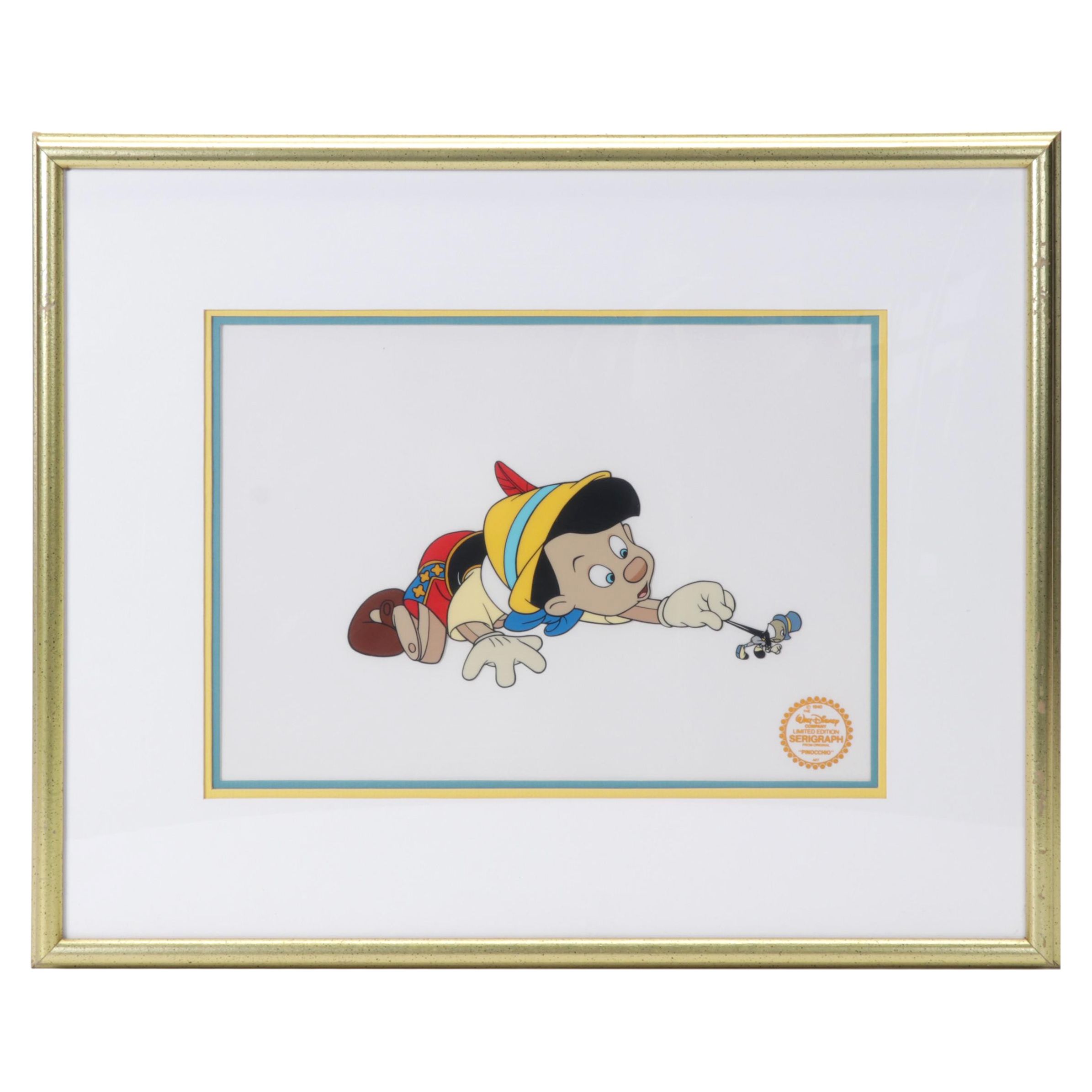 Walt Disney Company "Pinocchio" Animation Serigraph Cel, Circa 2000