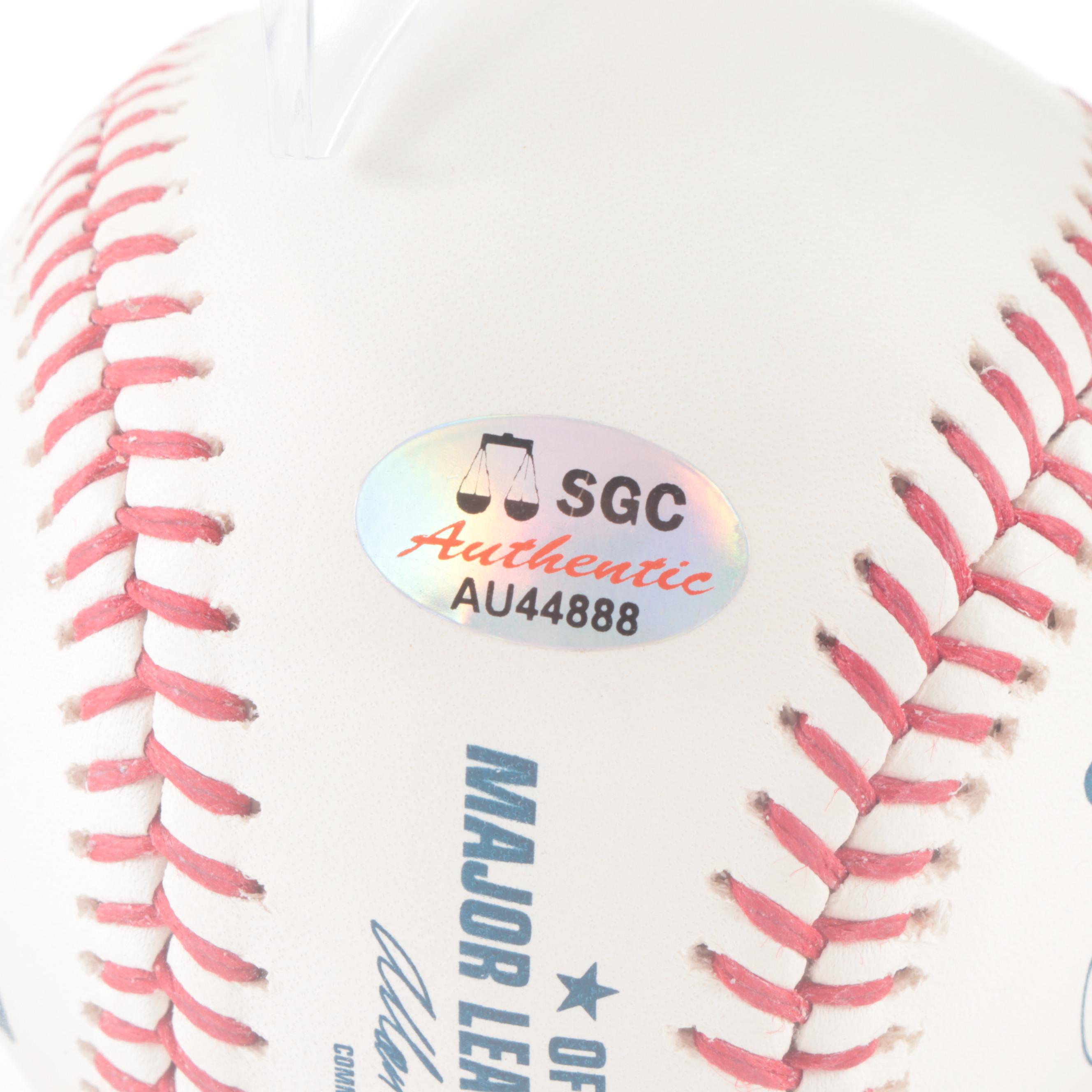 Ohio State University Clarett Signed Framed Magazine, Griffin Signed Baseball