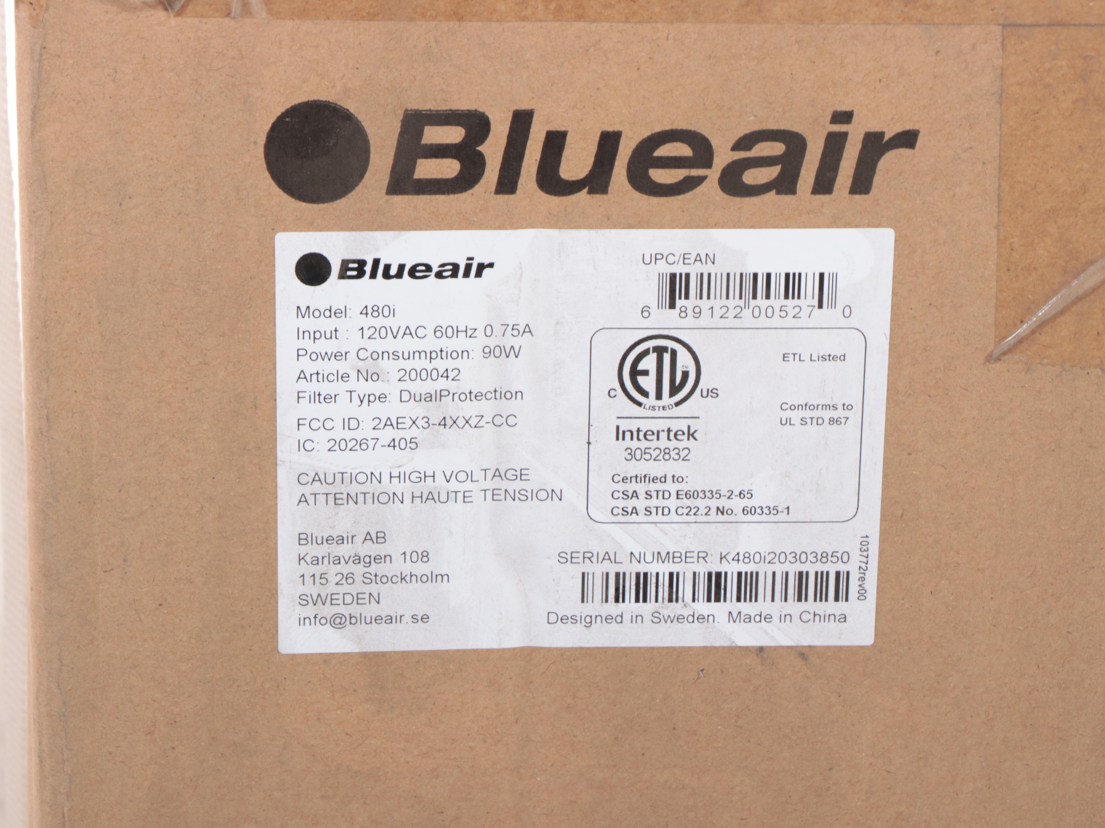Blueair Classic Air Purifier 400 Series