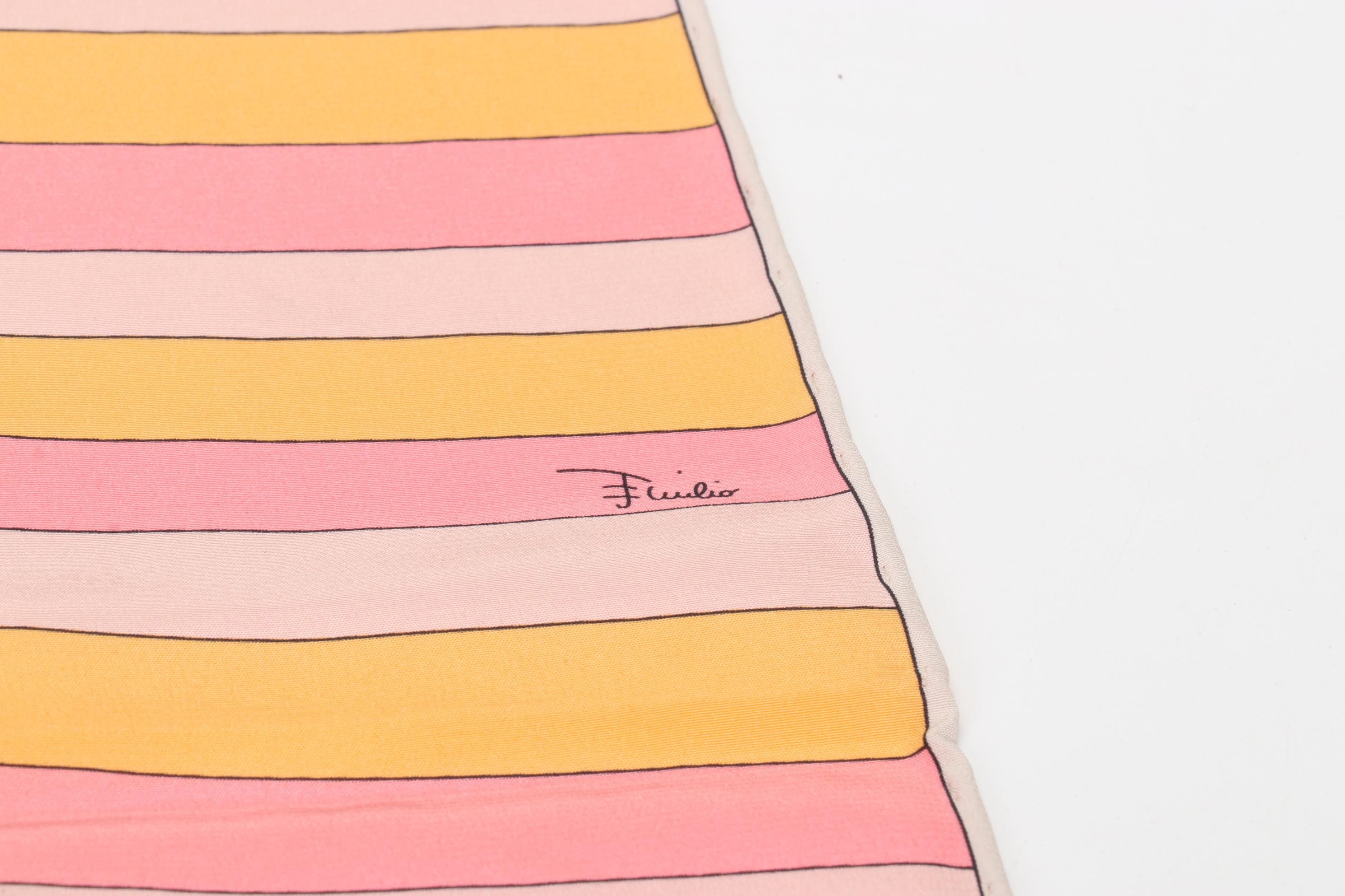 Emilio Pucci Firenze Silk Multicolor Neck Scarf