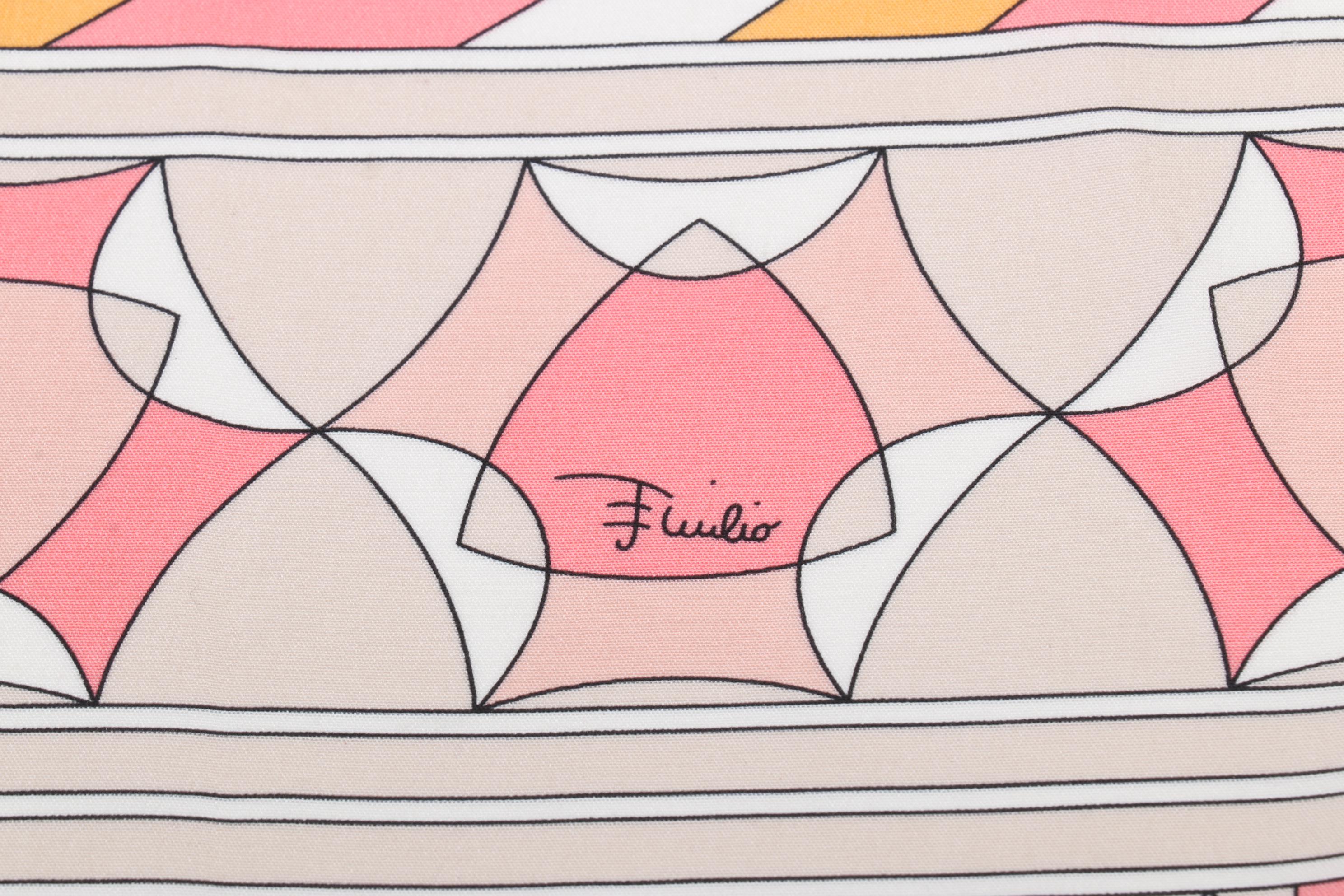 Emilio Pucci Firenze Silk Multicolor Neck Scarf