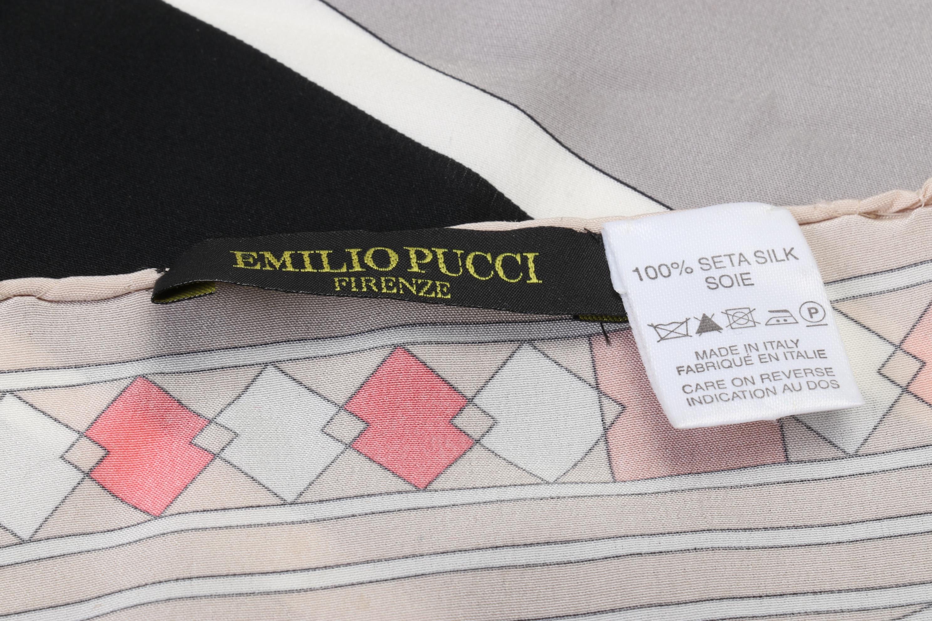 Emilio Pucci Firenze Silk Multicolor Neck Scarf