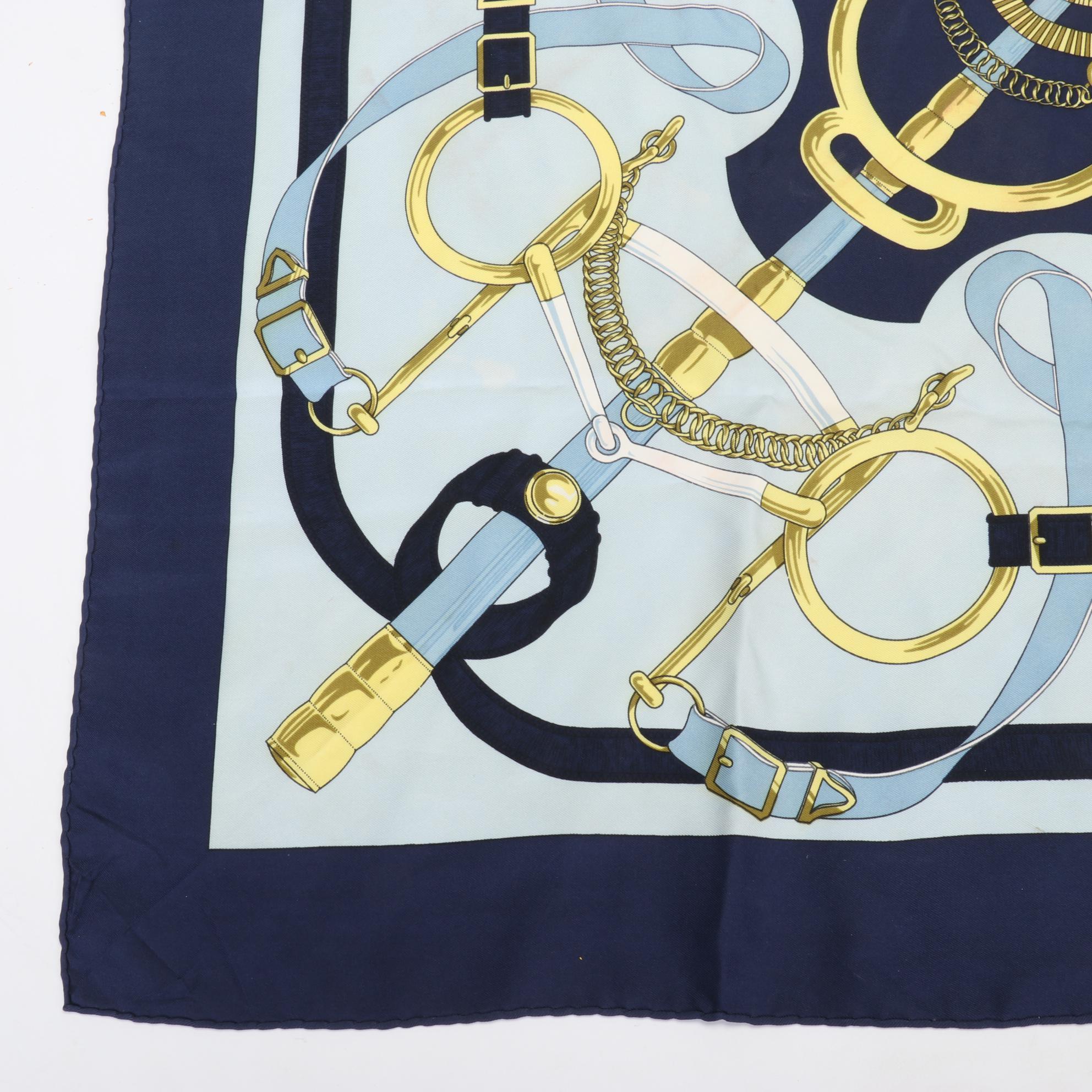 Hermès "Eperon d'Or" Scarf in Silk Twill