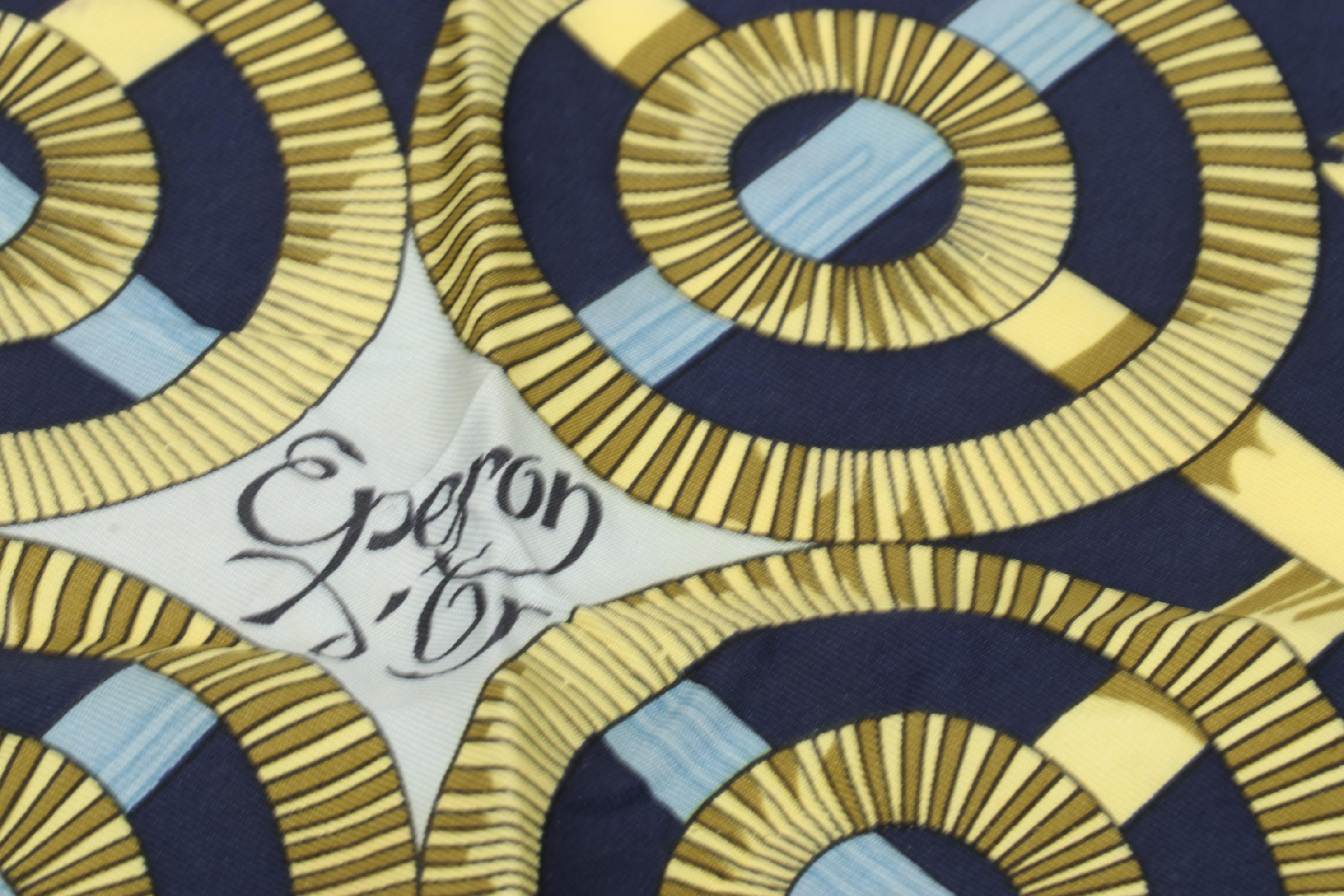 Hermès "Eperon d'Or" Scarf in Silk Twill