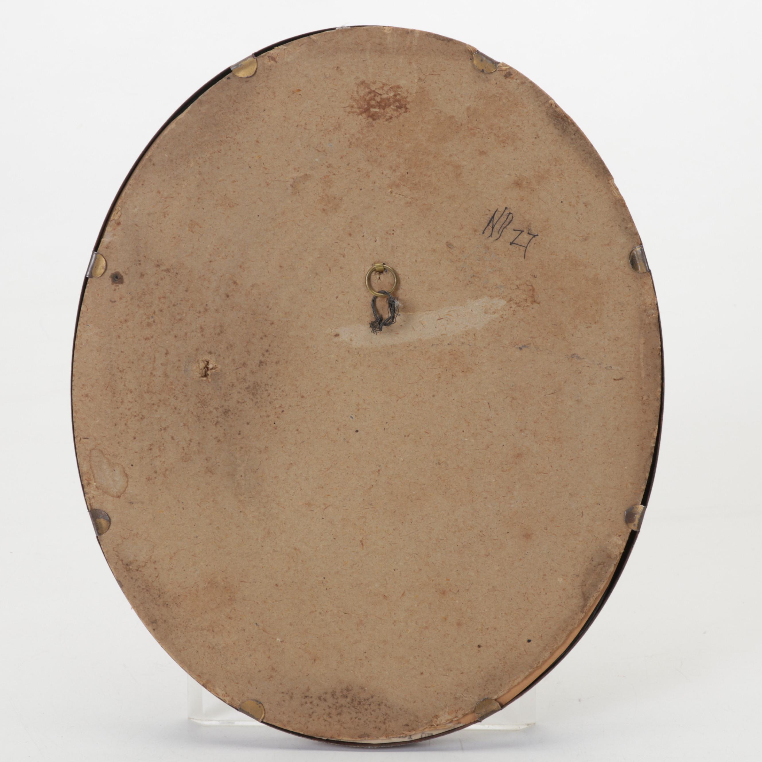 Chinese Female Portrait Gouache Painting on Silk Panel