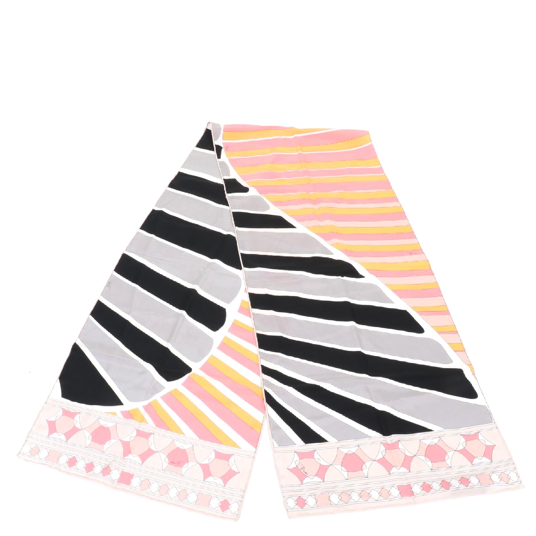Emilio Pucci Firenze Silk Multicolor Neck Scarf