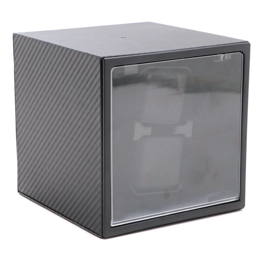 Black Imitation Carbon Fiber Finish Dual Watch Winder