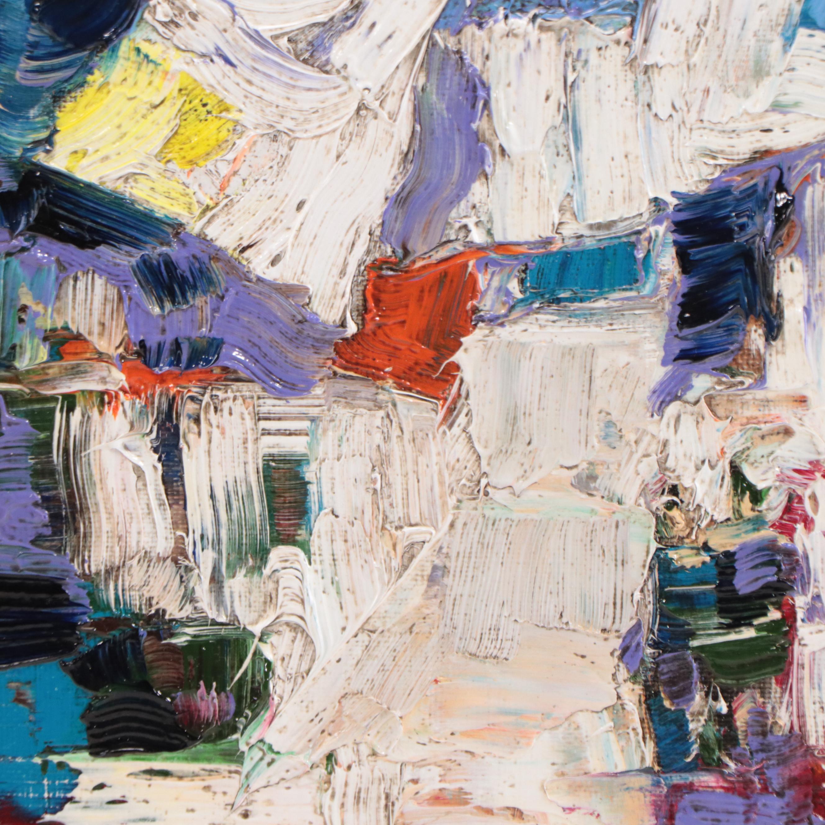 Serguei Novitchkov Oil Painting "Laundry Drying, Italy," 2022