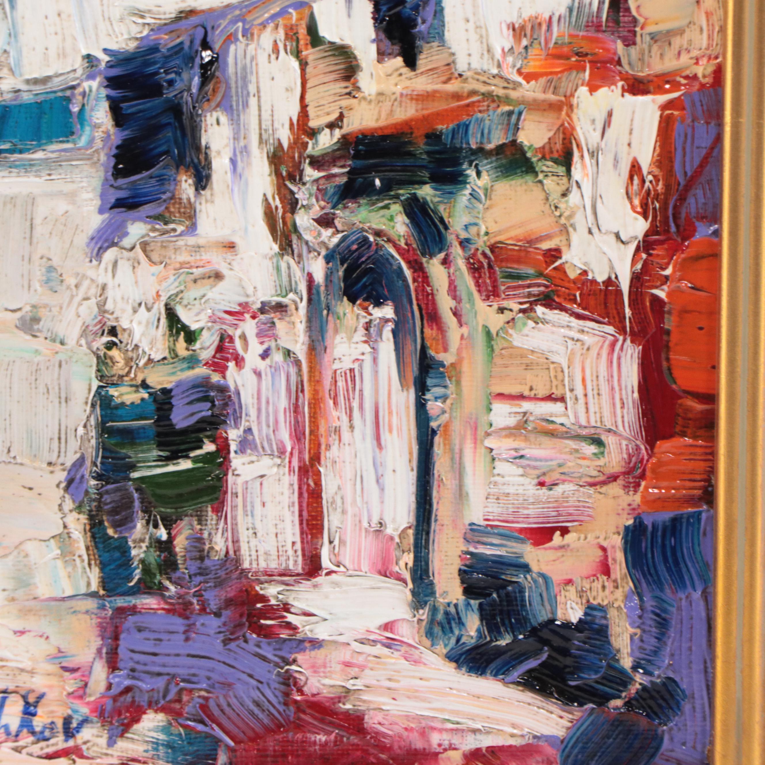 Serguei Novitchkov Oil Painting "Laundry Drying, Italy," 2022