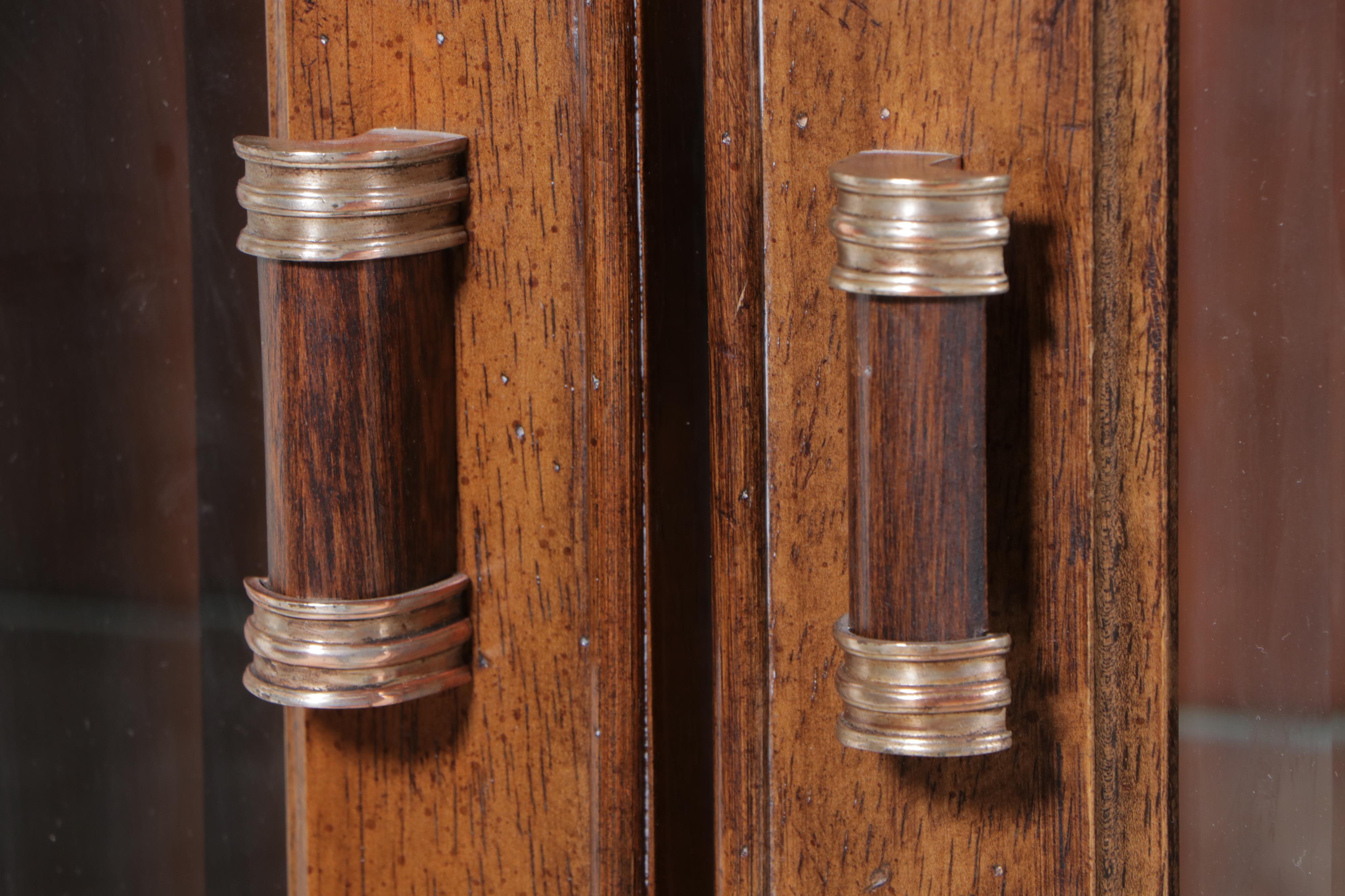 "Sausalito" Faux-Bamboo Bowfront Display Cabinet