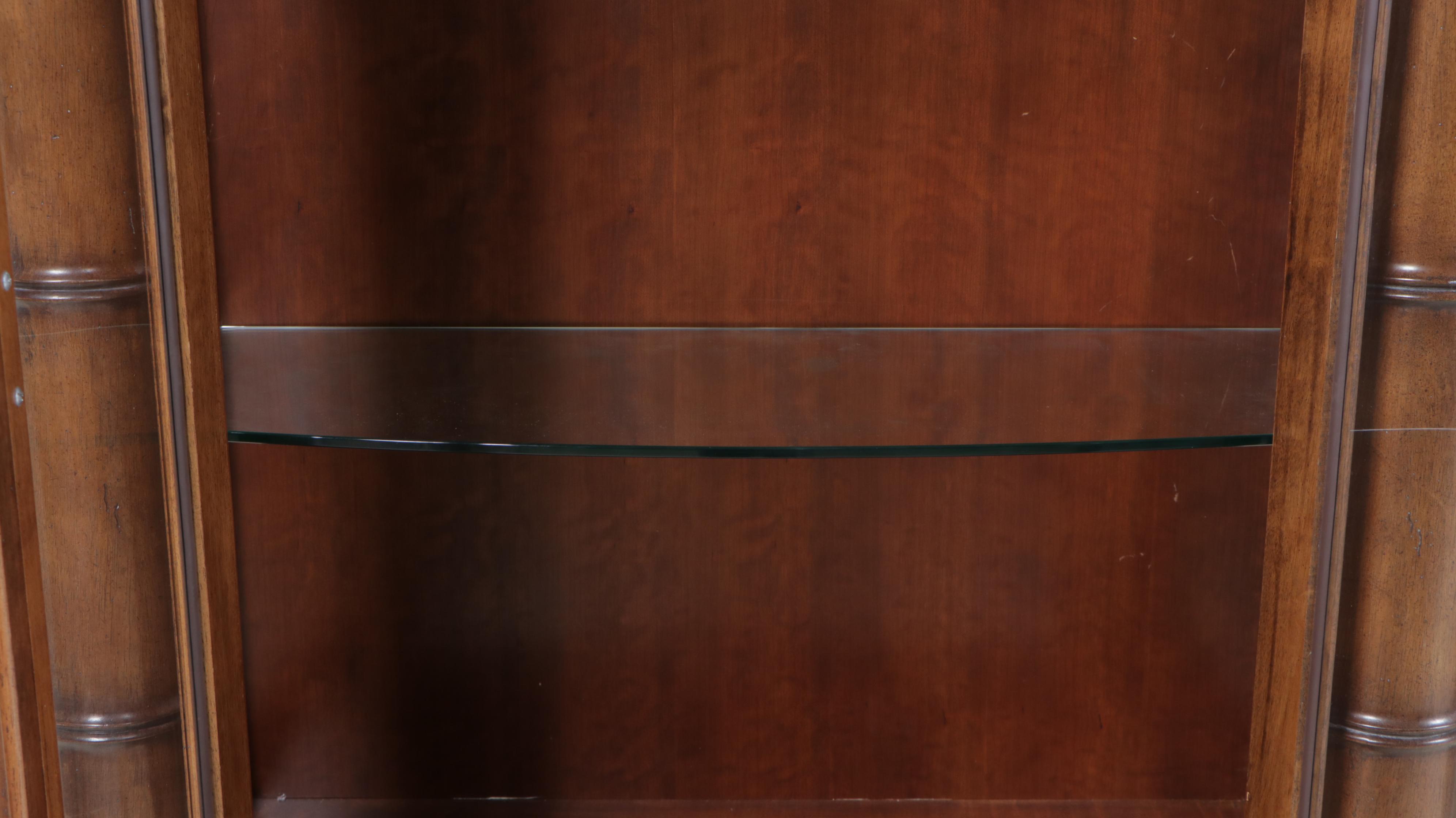 "Sausalito" Faux-Bamboo Bowfront Display Cabinet