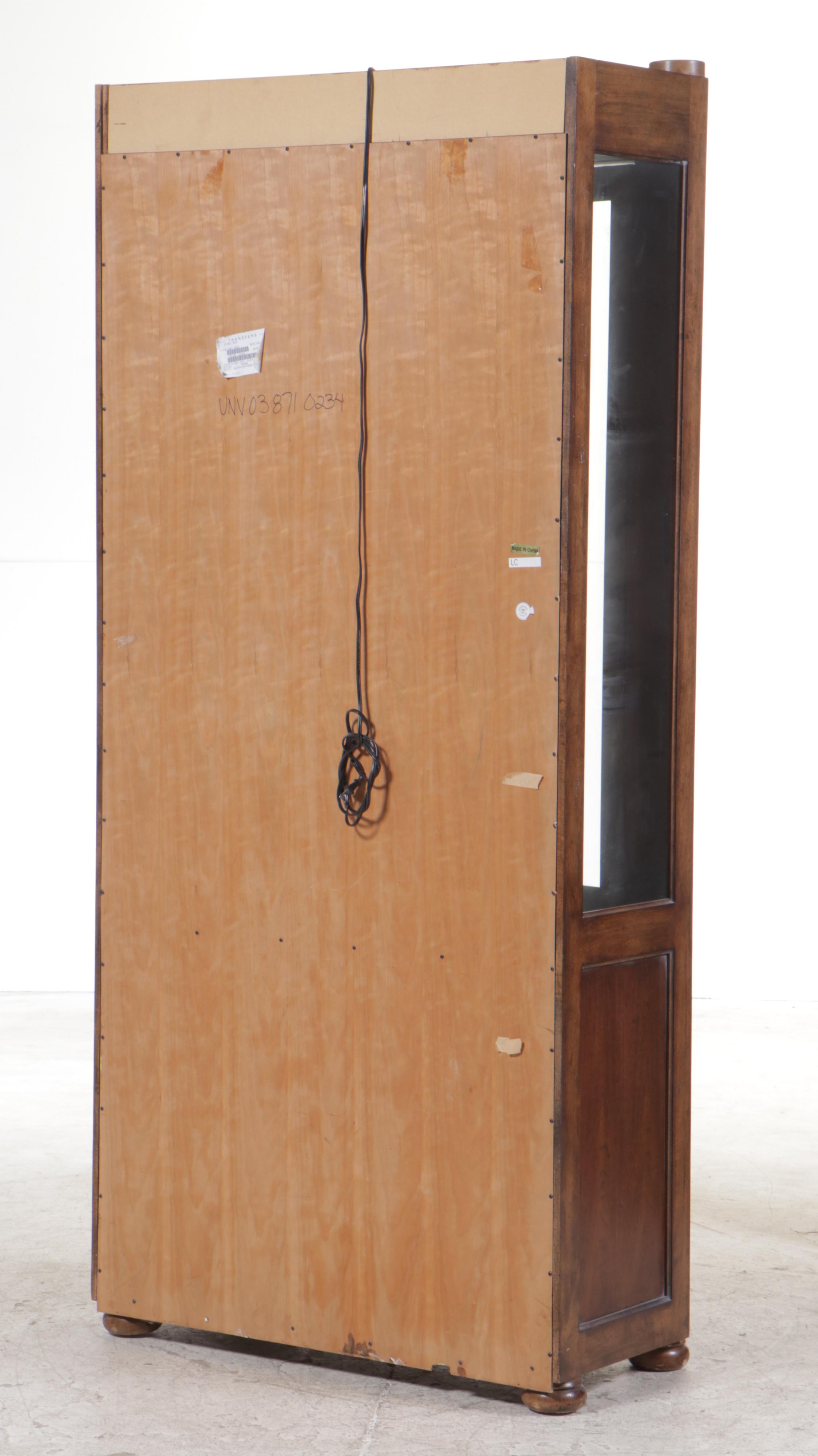 "Sausalito" Faux-Bamboo Bowfront Display Cabinet