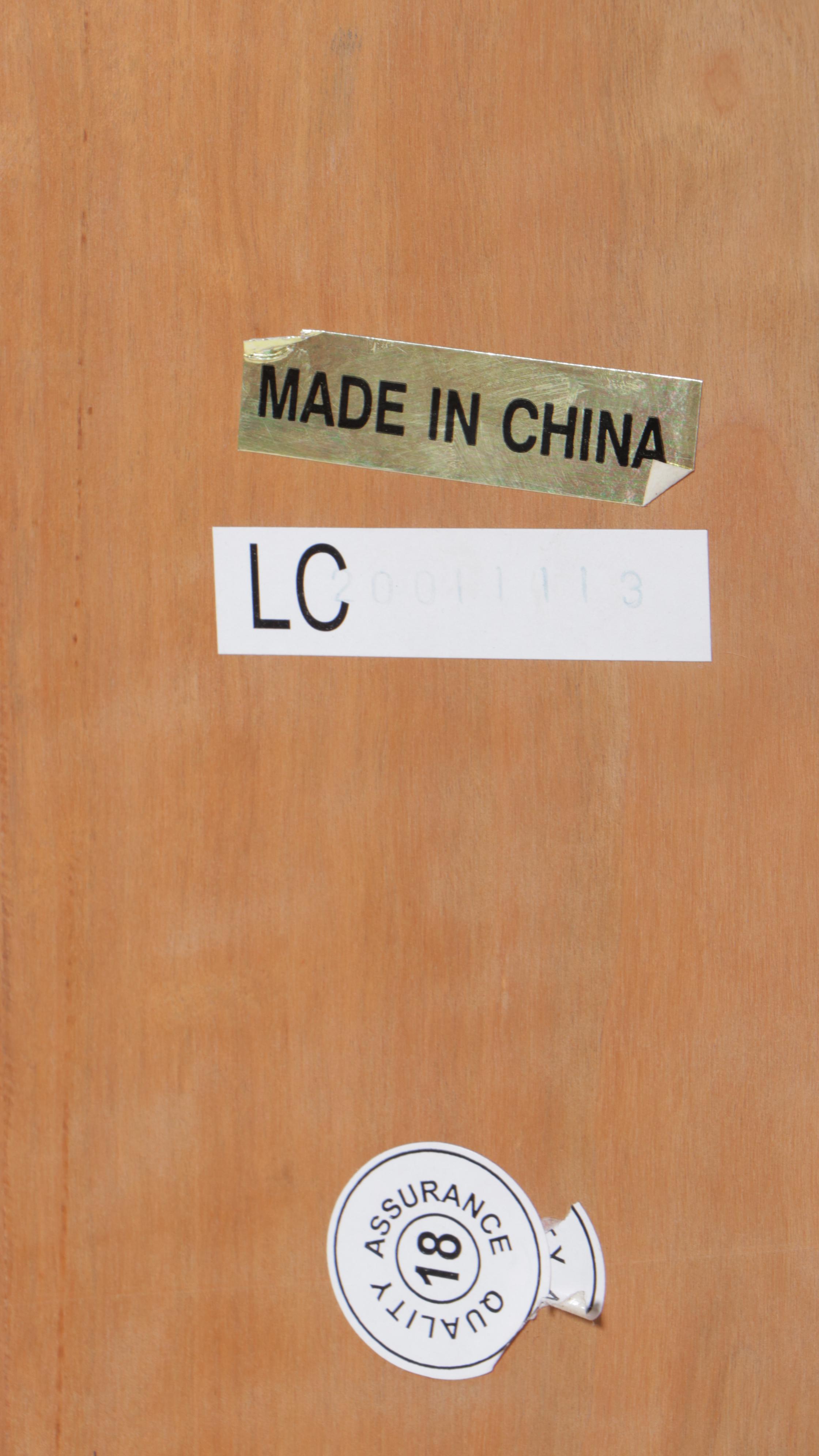 "Sausalito" Faux-Bamboo Bowfront Display Cabinet