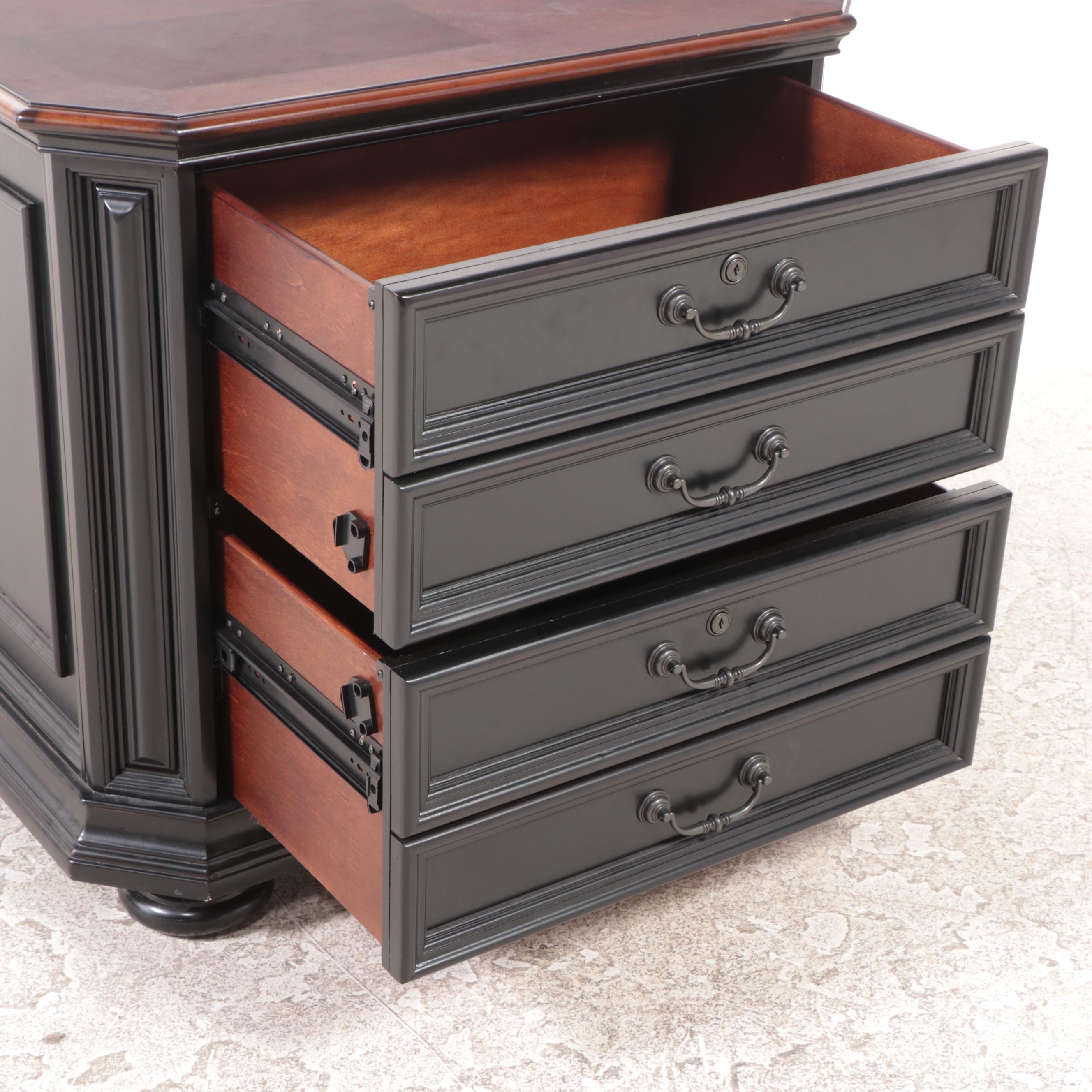 Riverside Furniture "Allegro" Cherrywood and Ebonized Two-Drawer File Cabinet