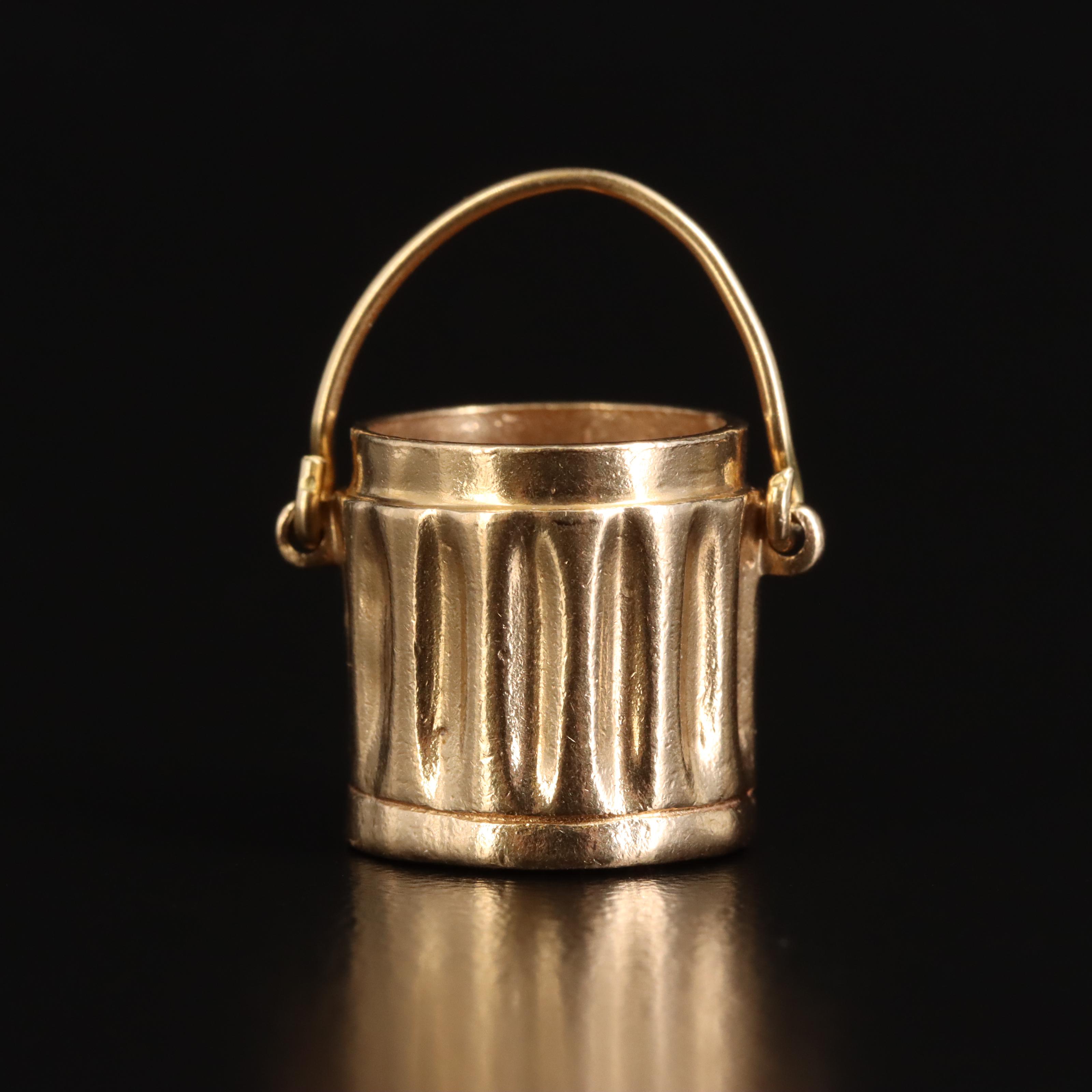 14K Bucket Charm