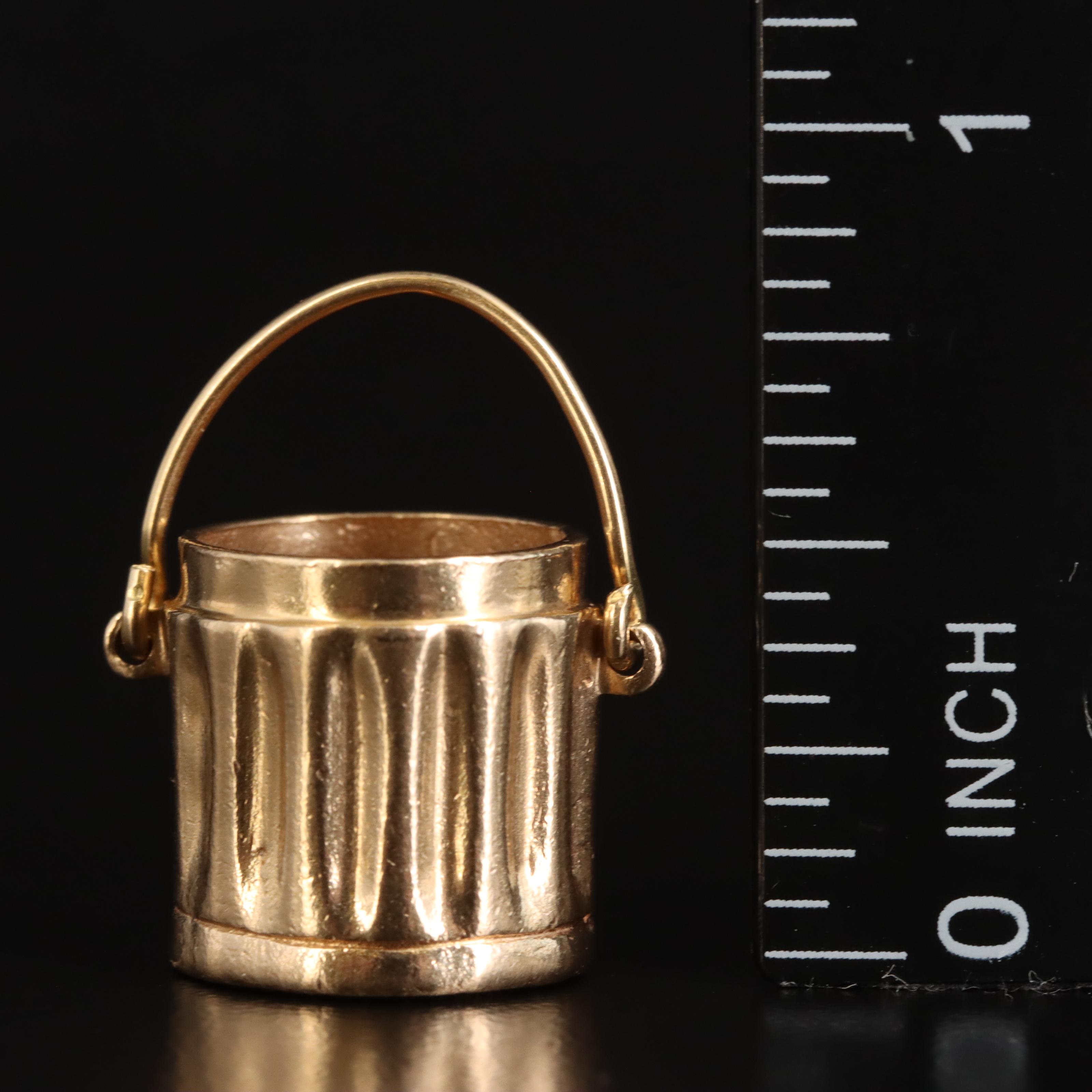 14K Bucket Charm