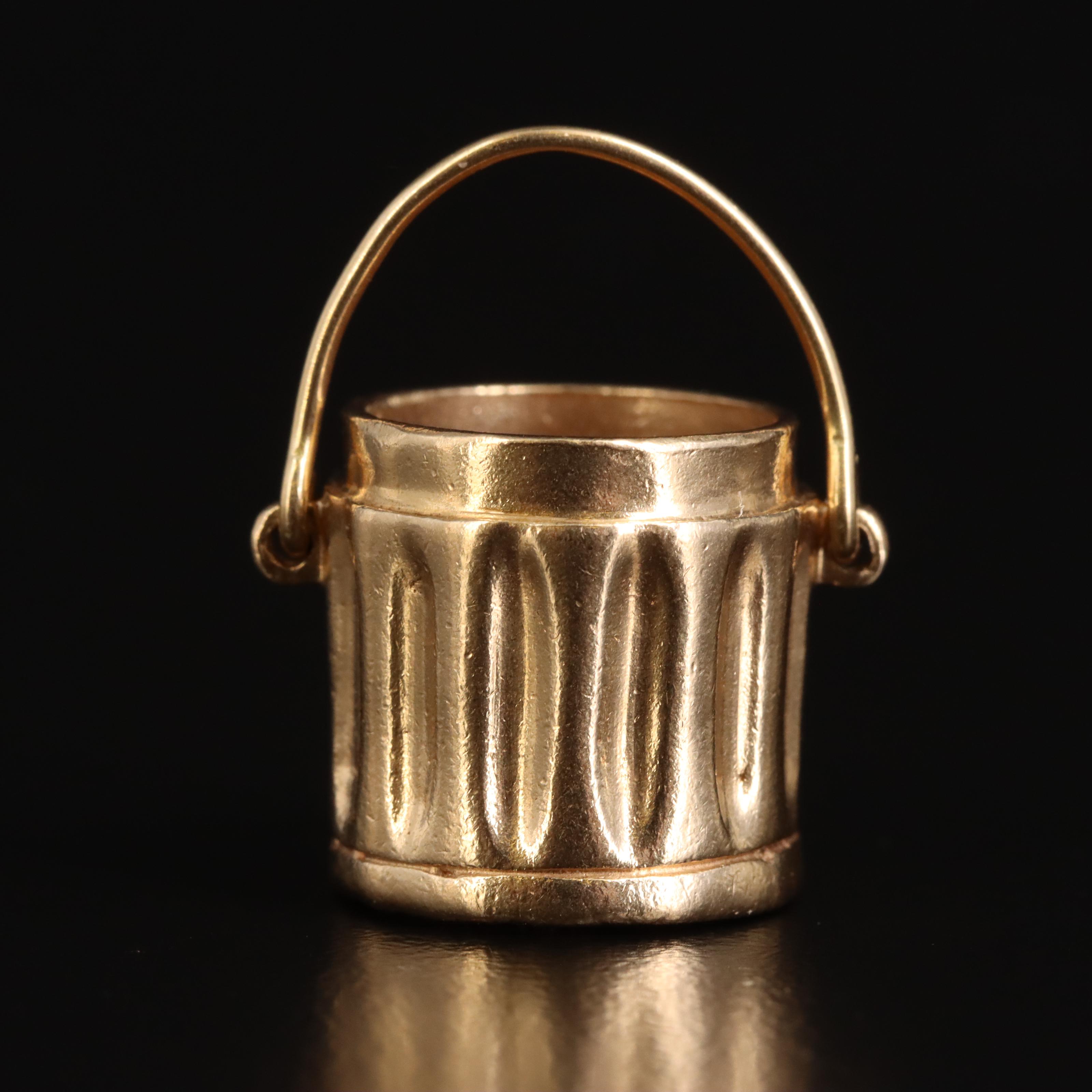 14K Bucket Charm