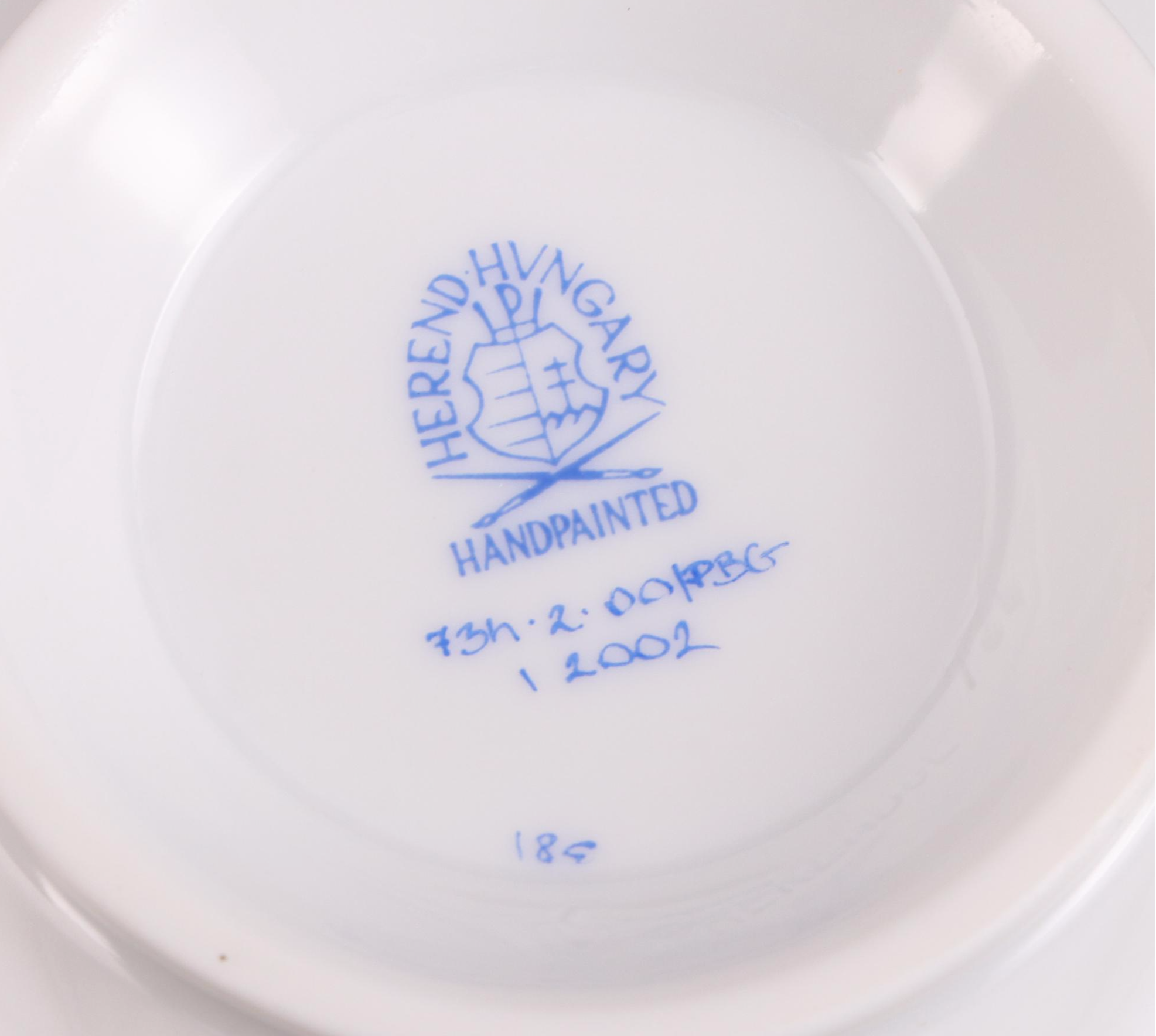 Herend of Hungary "Blue Garland" Hand-Painted Porcelain Tea Set