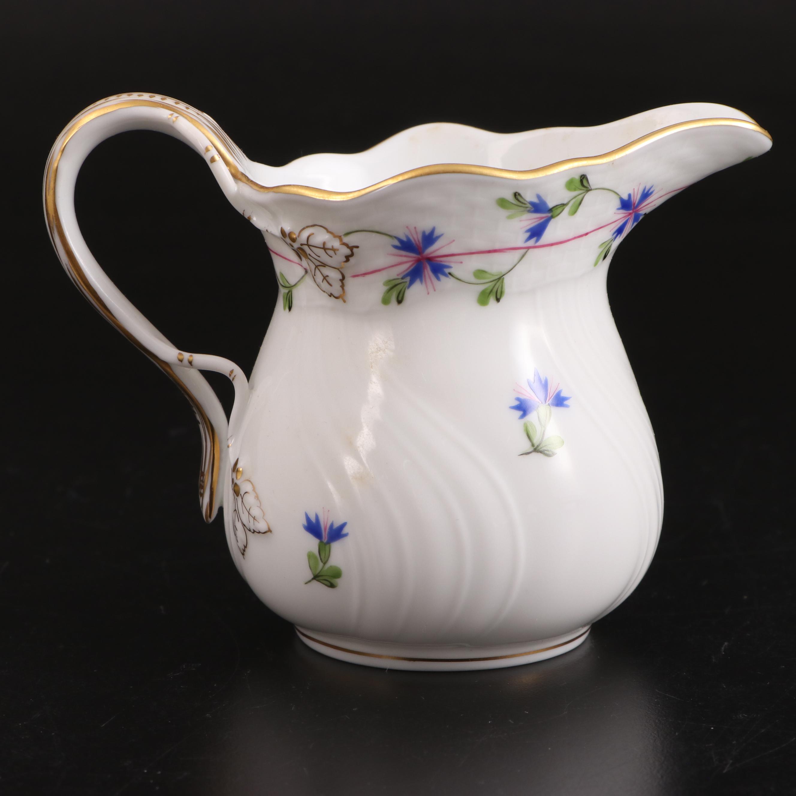 Herend of Hungary "Blue Garland" Hand-Painted Porcelain Tea Set