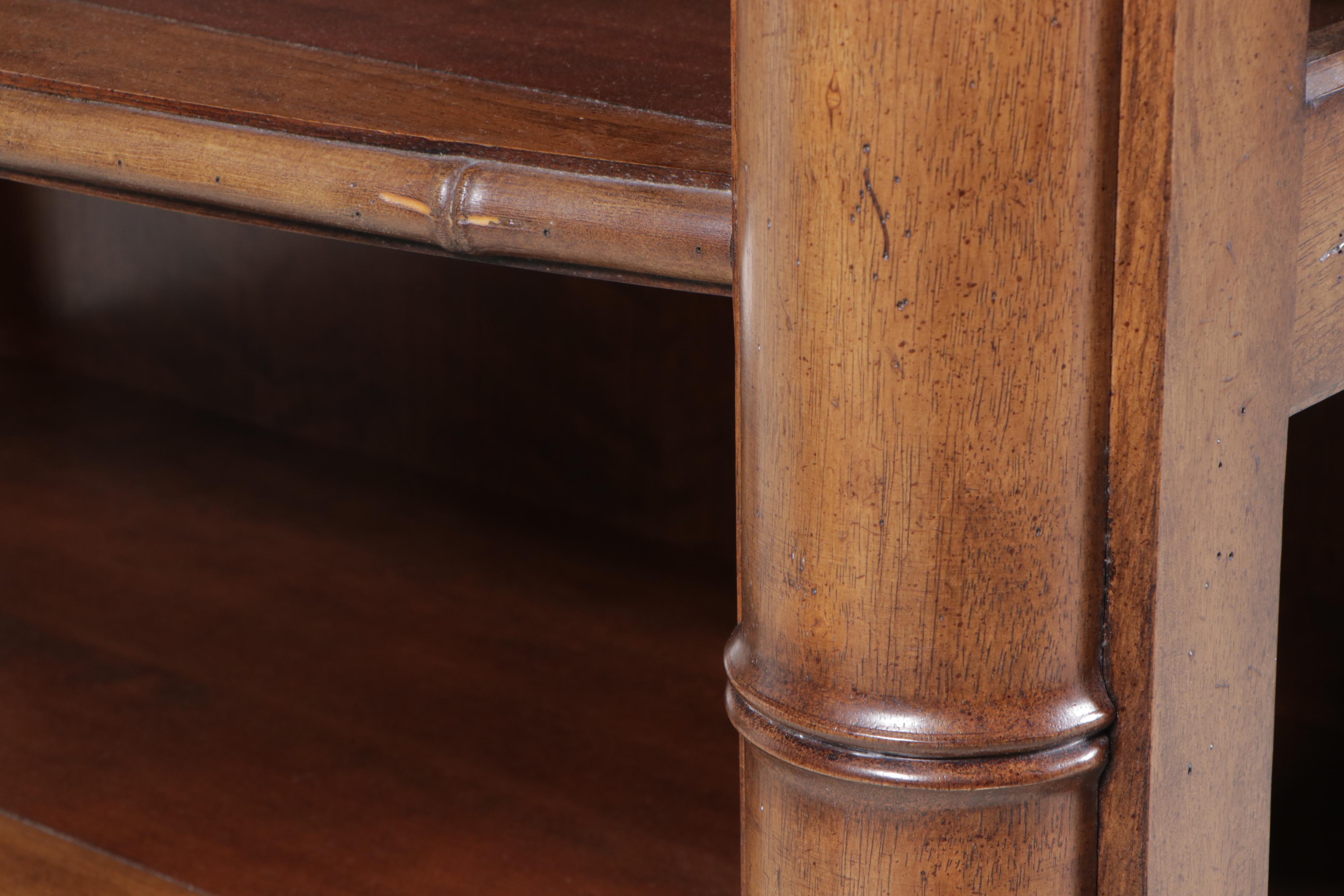 "Sausalito" Faux-Bamboo Six-Tier Bowfront Shelving Unit