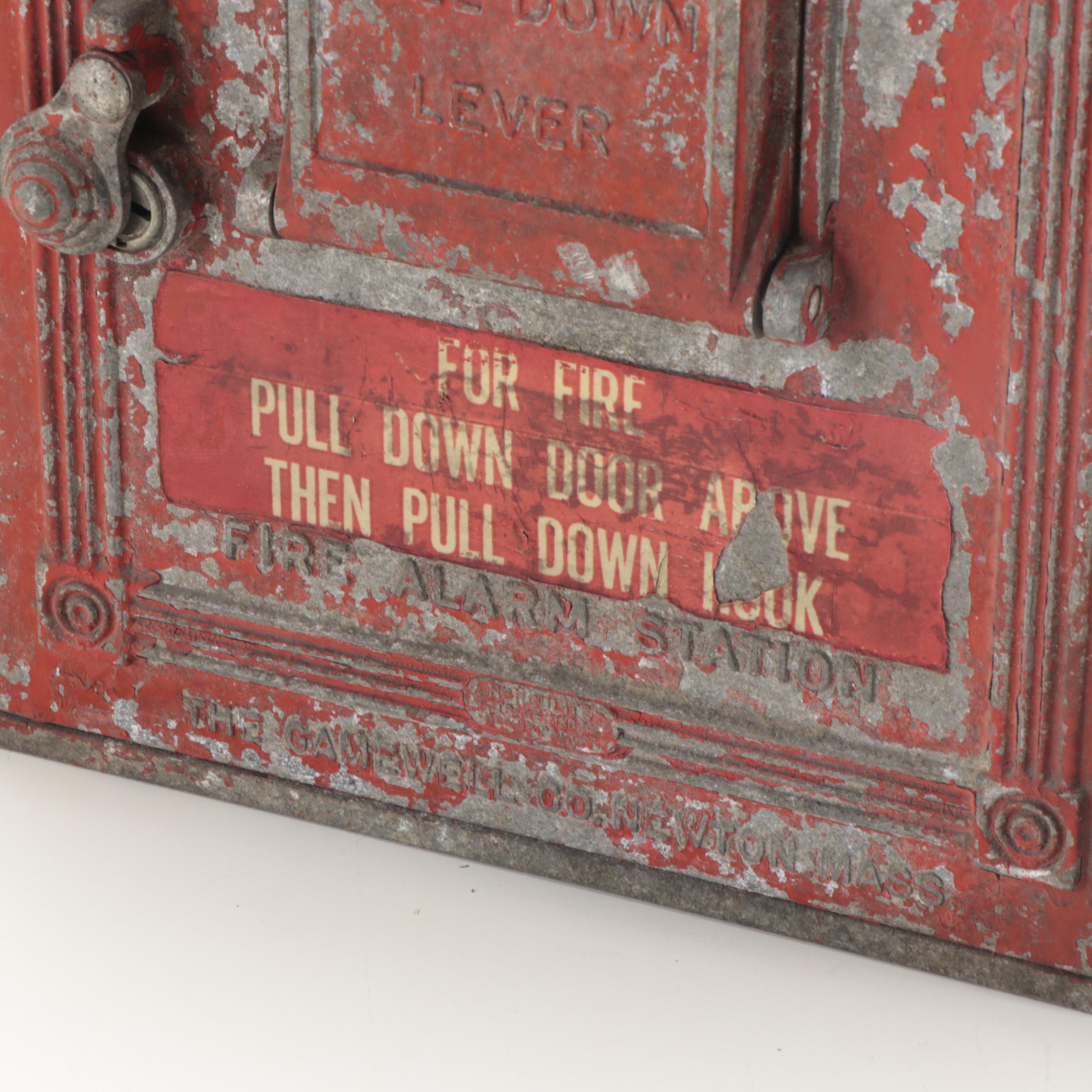 Gamewell Cast Iron Fire Alarm Station Box, Early 20th Century