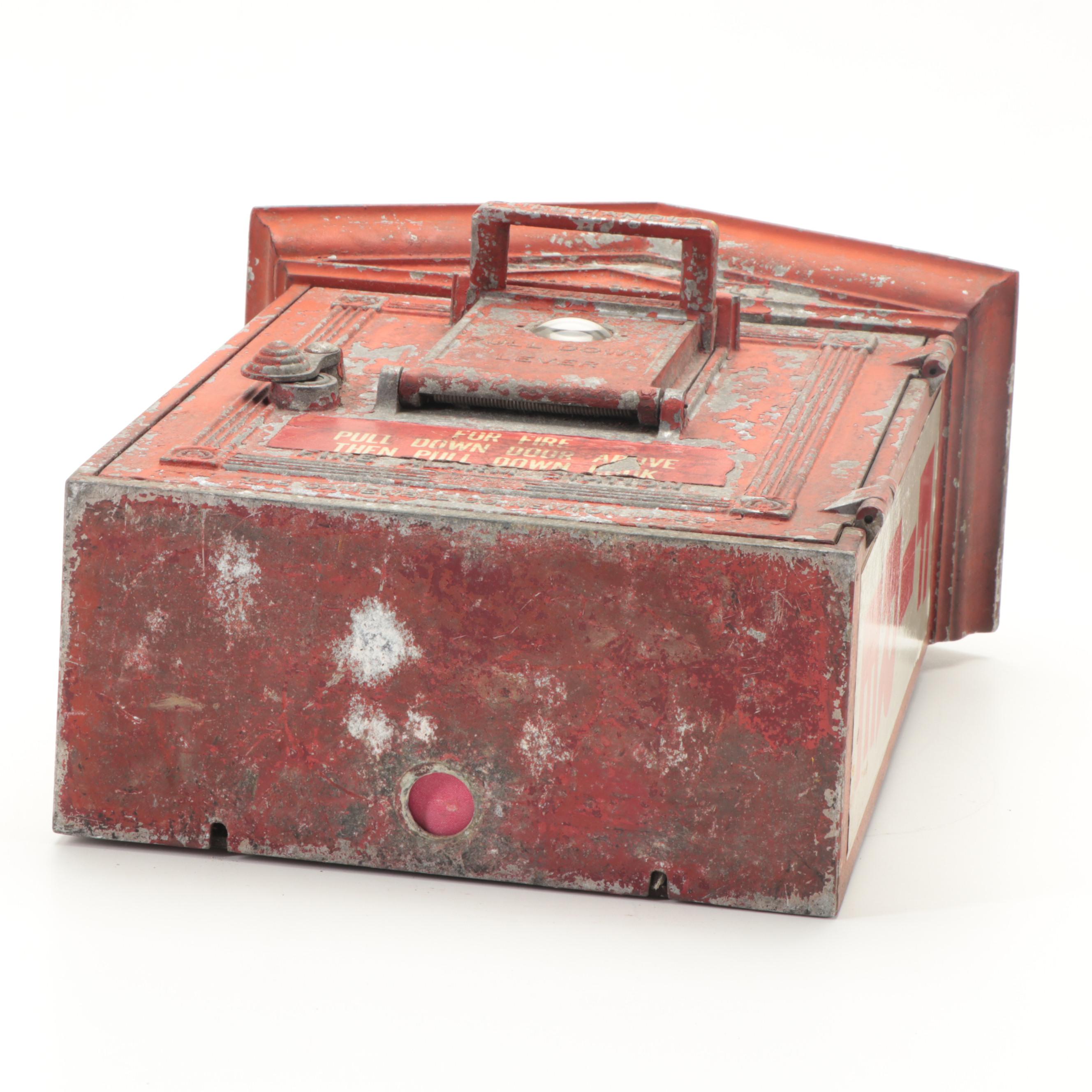 Gamewell Cast Iron Fire Alarm Station Box, Early 20th Century