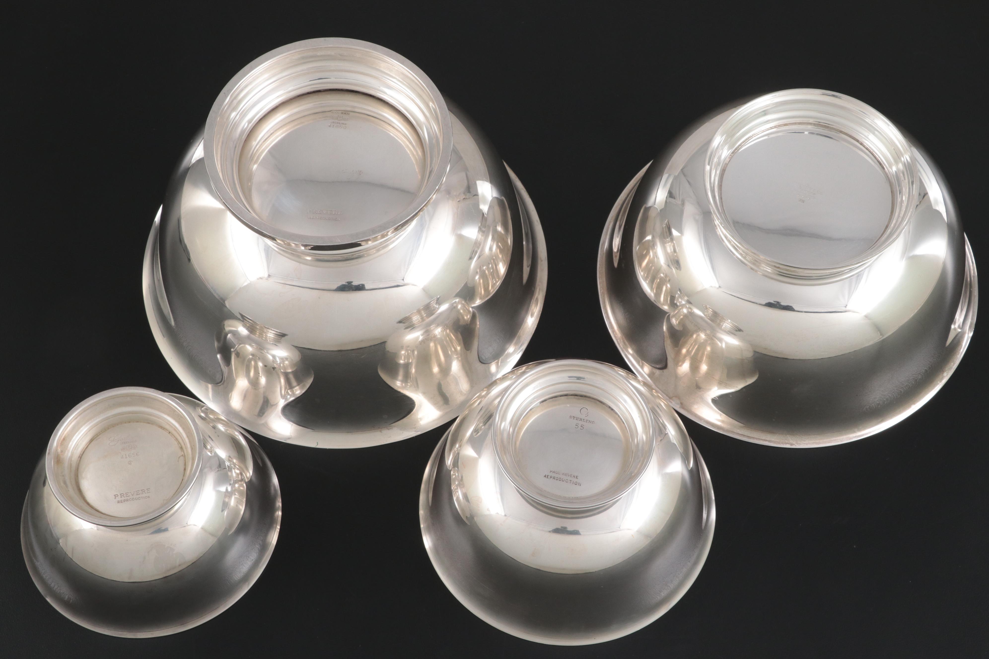 Gorham, Tiffany & Co. and Other Sterling Silver Paul Revere Bowls