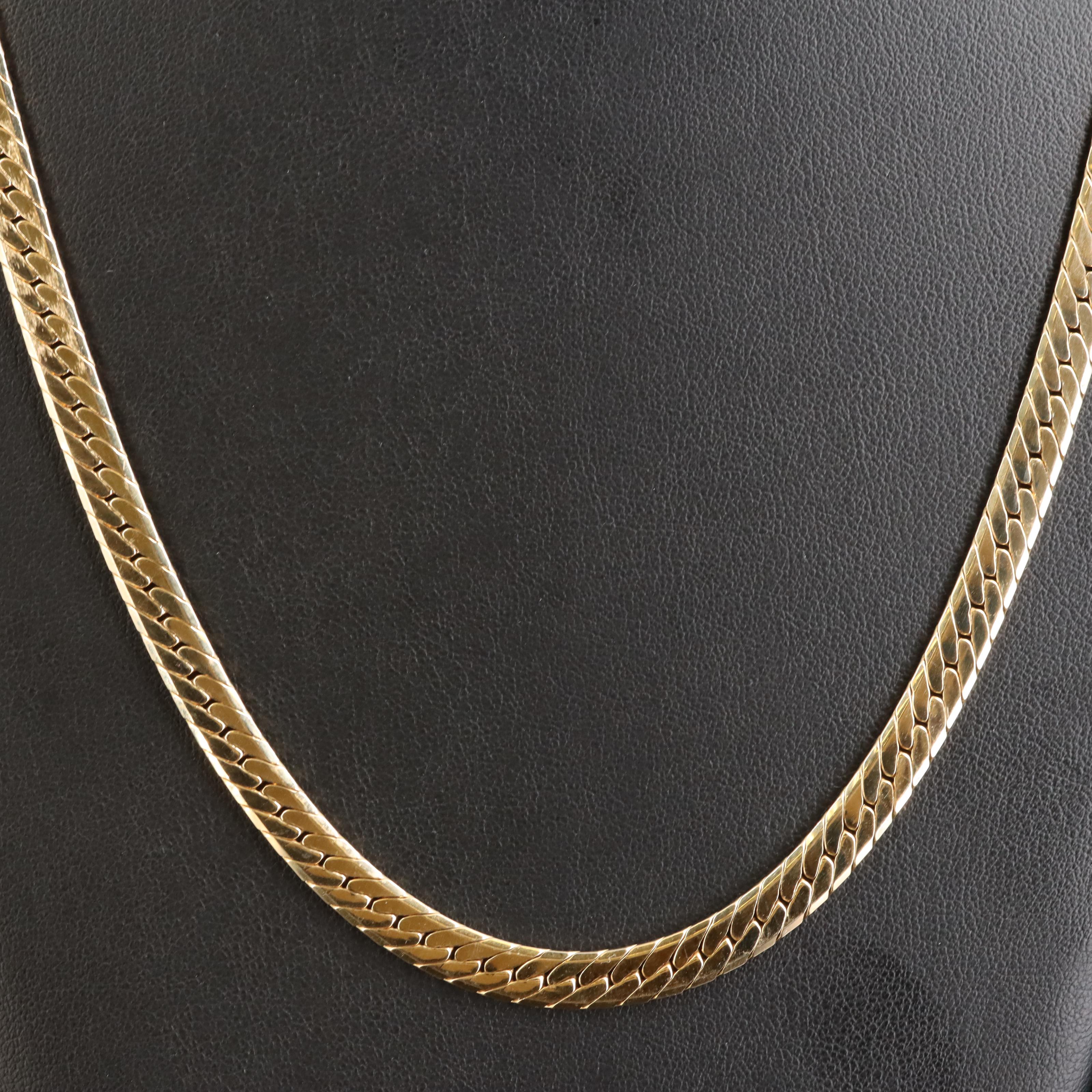 Italian 14K Herringbone Necklace
