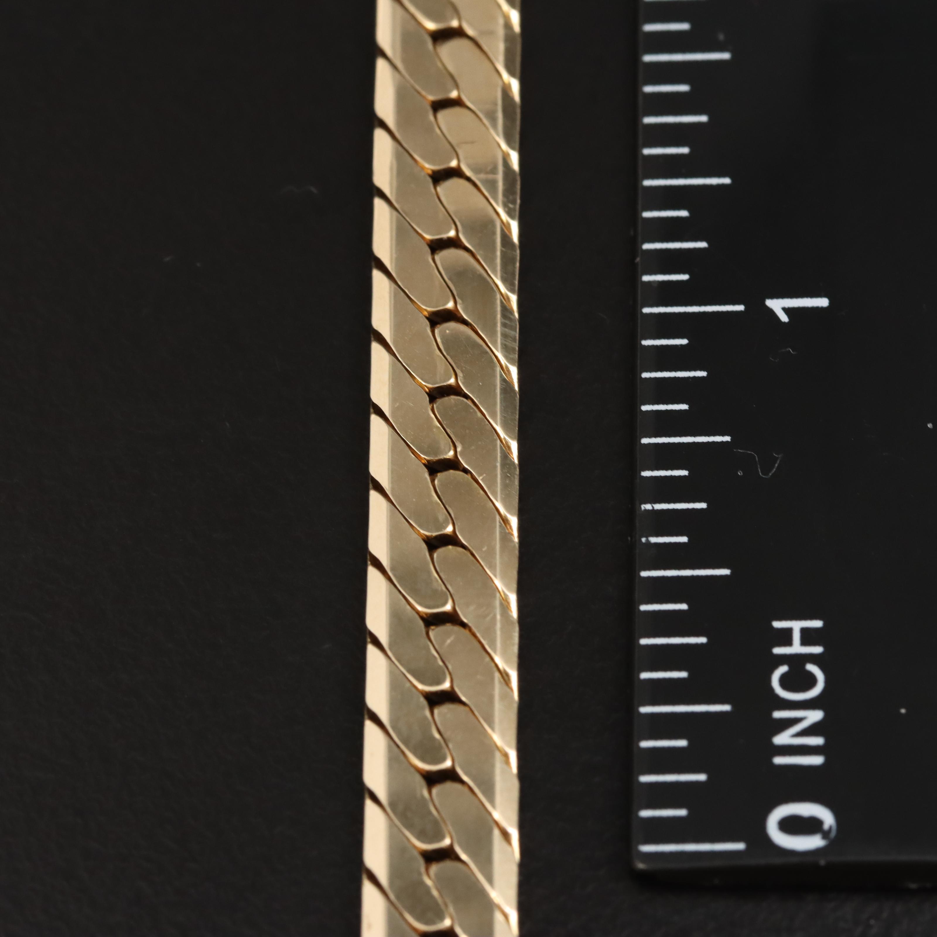 Italian 14K Herringbone Necklace