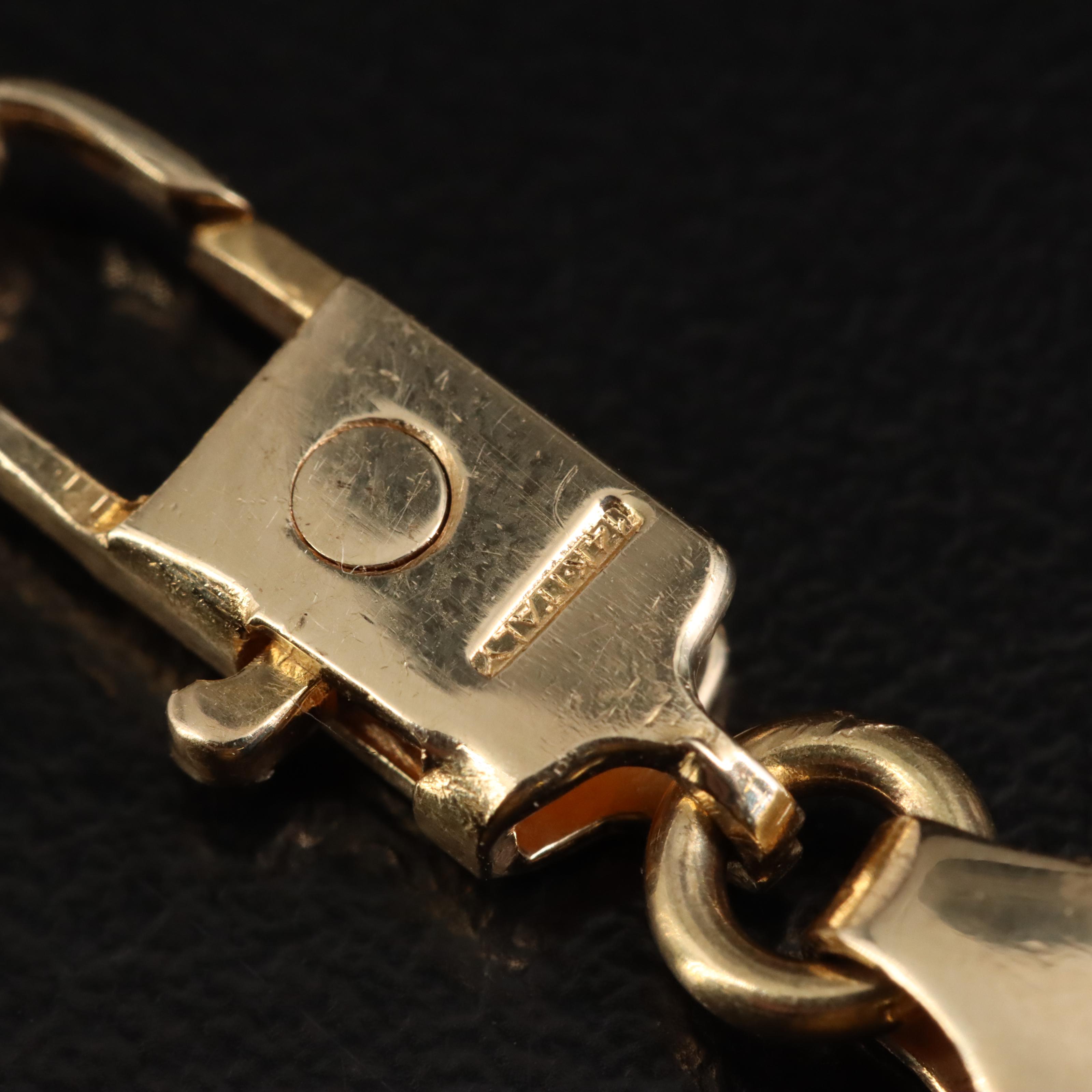 Italian 14K Herringbone Necklace