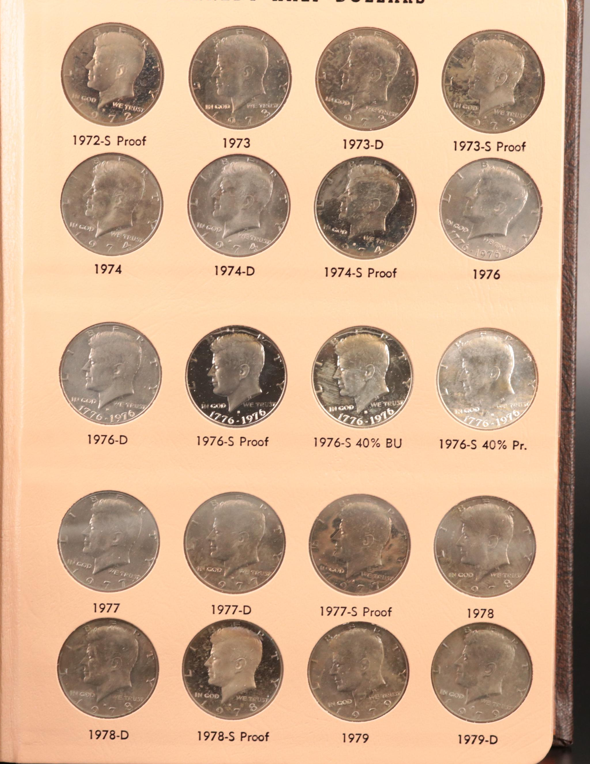 Kennedy Half Dollar Set 1964-2006 with 130 Coins