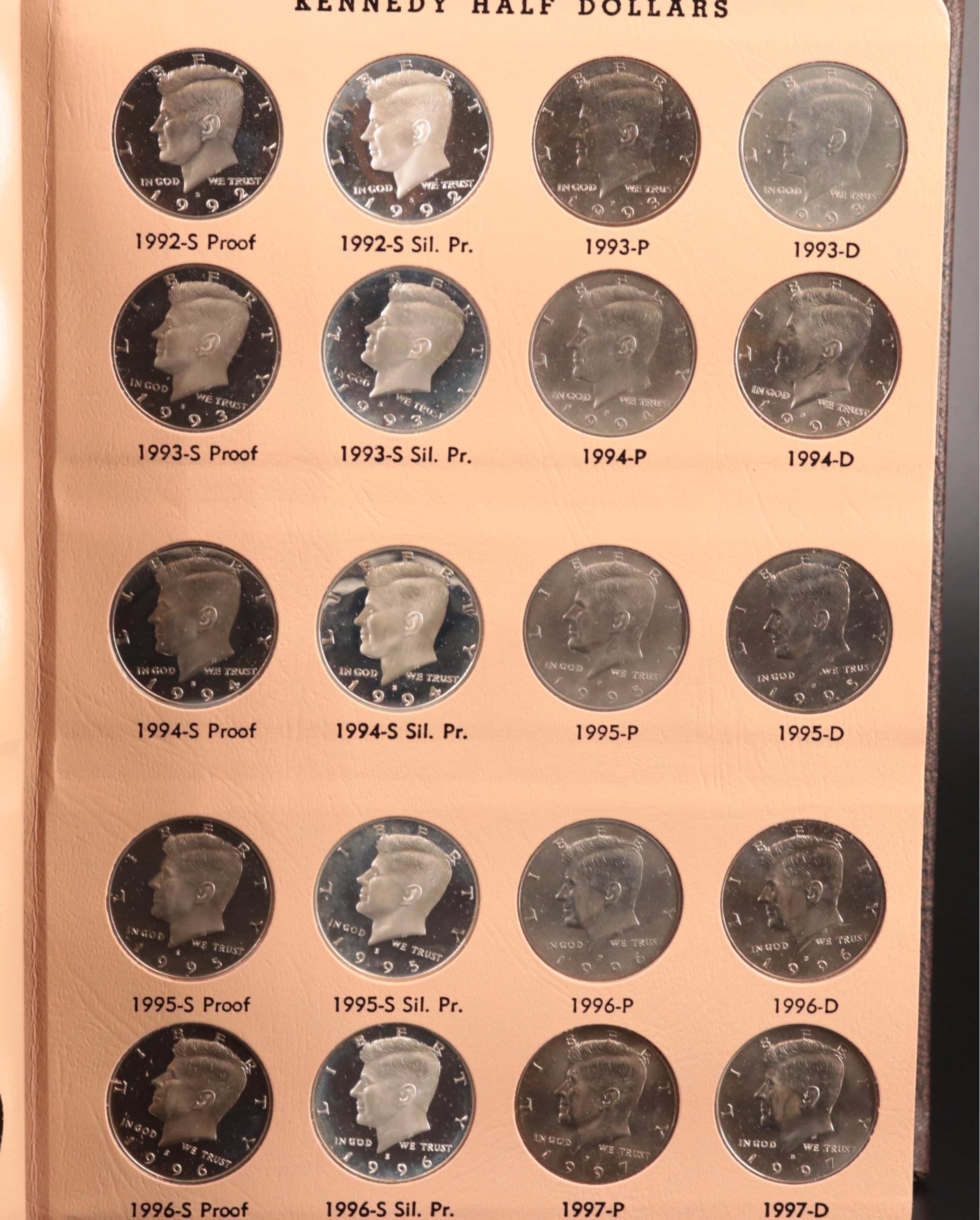 Kennedy Half Dollar Set 1964-2006 with 130 Coins