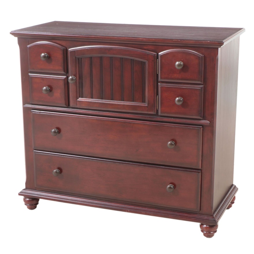 Broyhill Cherrywood-Stained Six-Drawer Media Chest