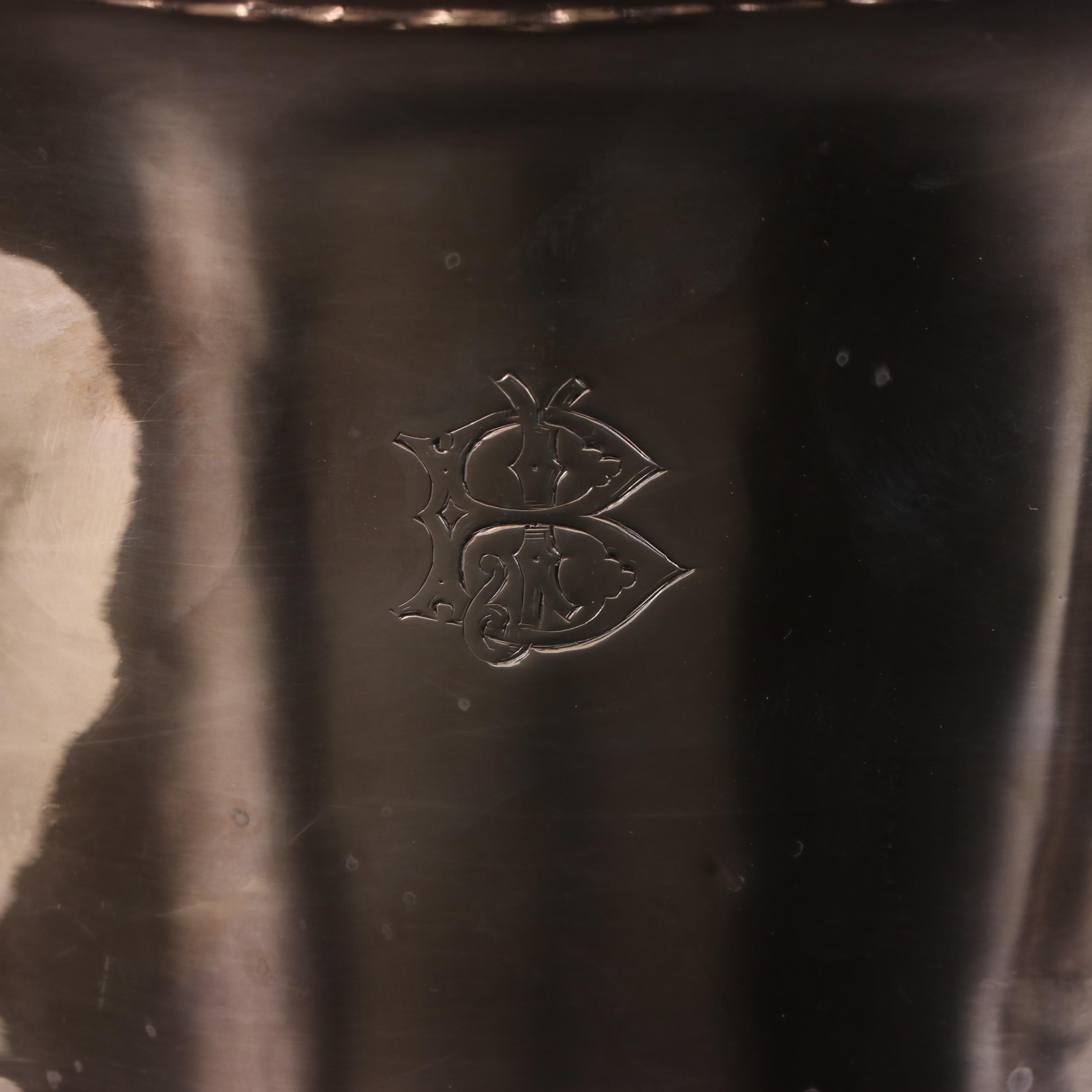 Pair of Old Sheffield Plate Bottle Coolers with Inserts and Covers, 19th Century