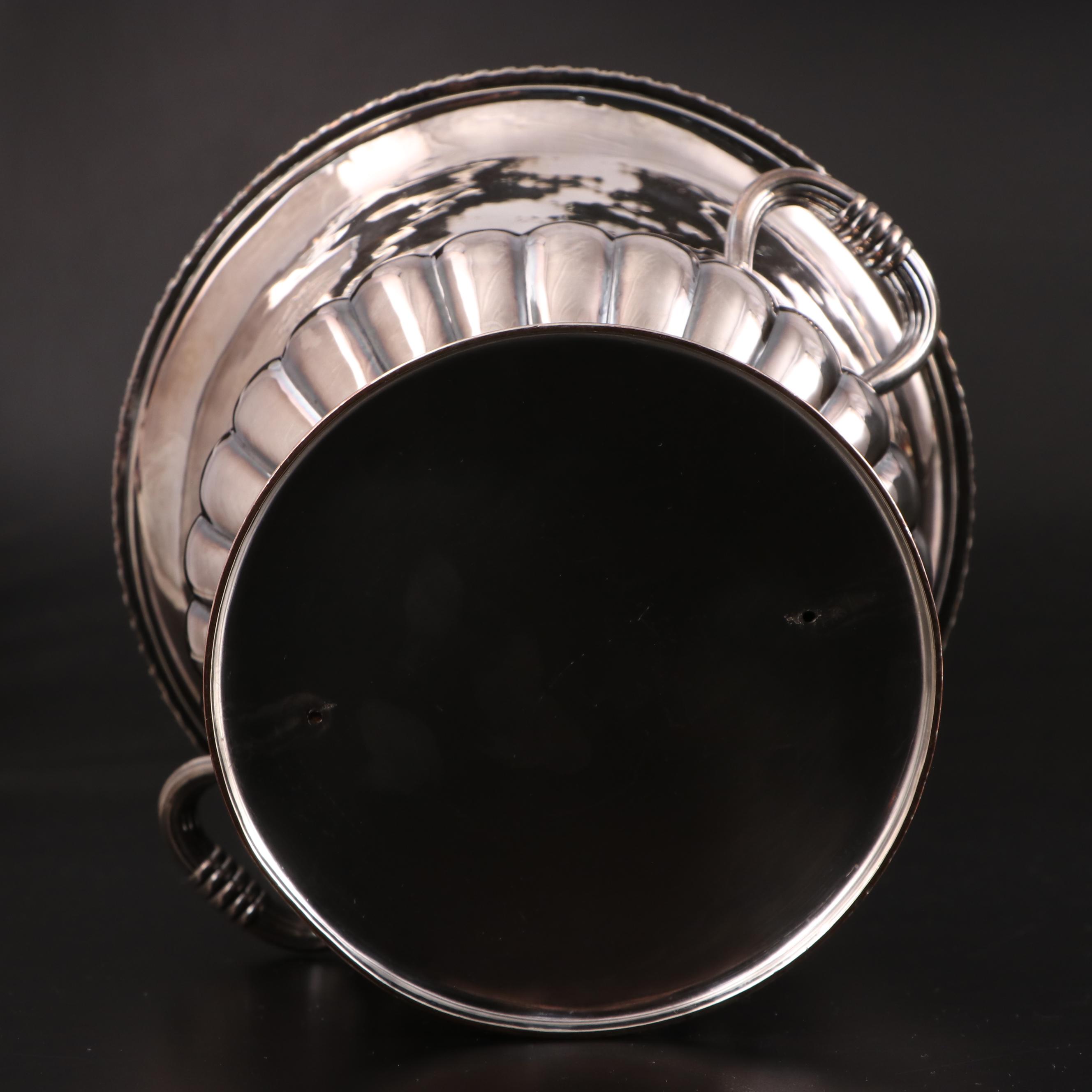 Pair of Old Sheffield Plate Bottle Coolers with Inserts and Covers, 19th Century