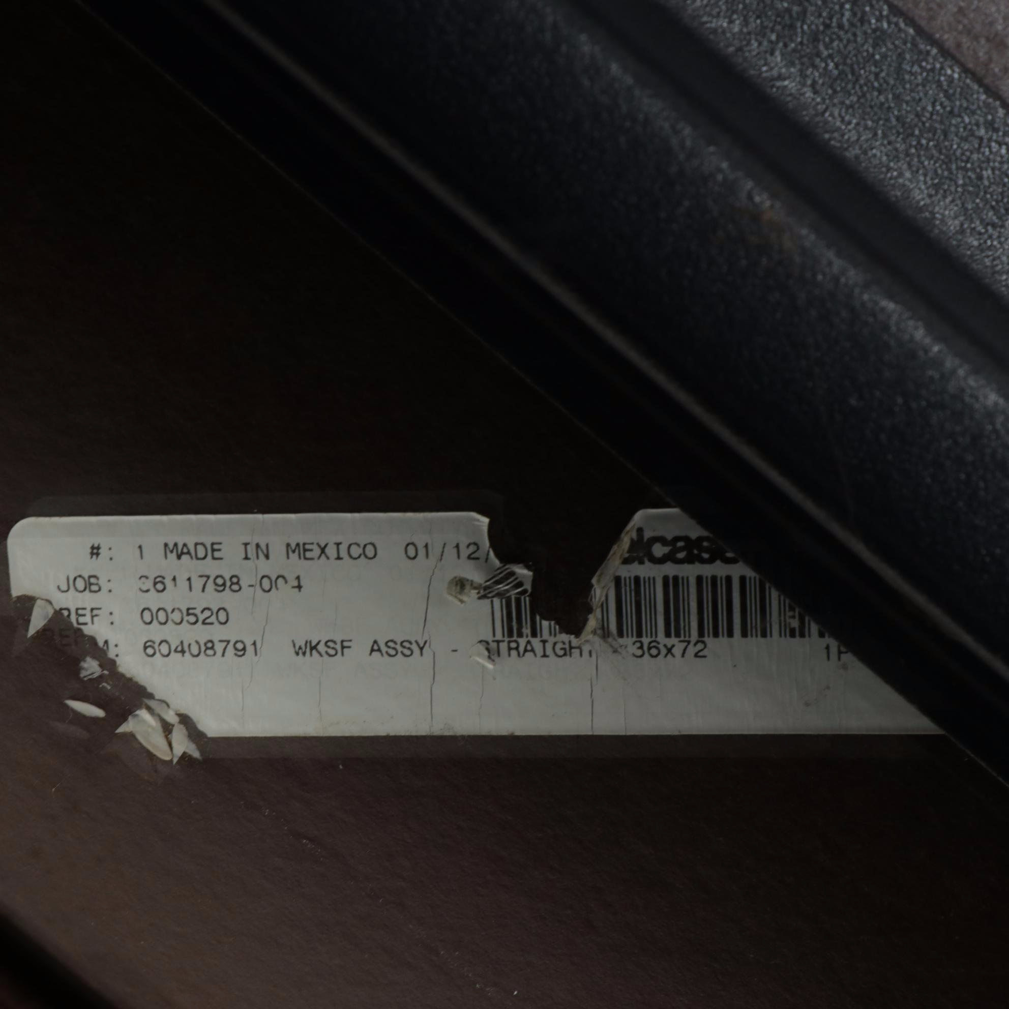 Steelcase Modernist Style Walnut-Grained Laminate and Metal Writing Desk