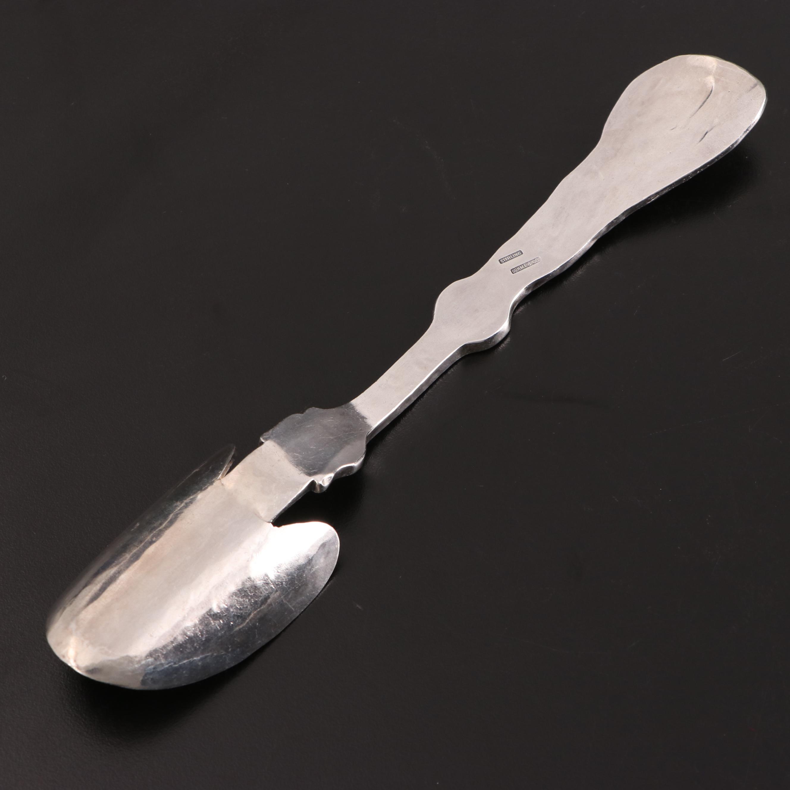 Duhme & Co. of Cincinnati Neoclassical Hammered Sterling Silver Cheese Scoop