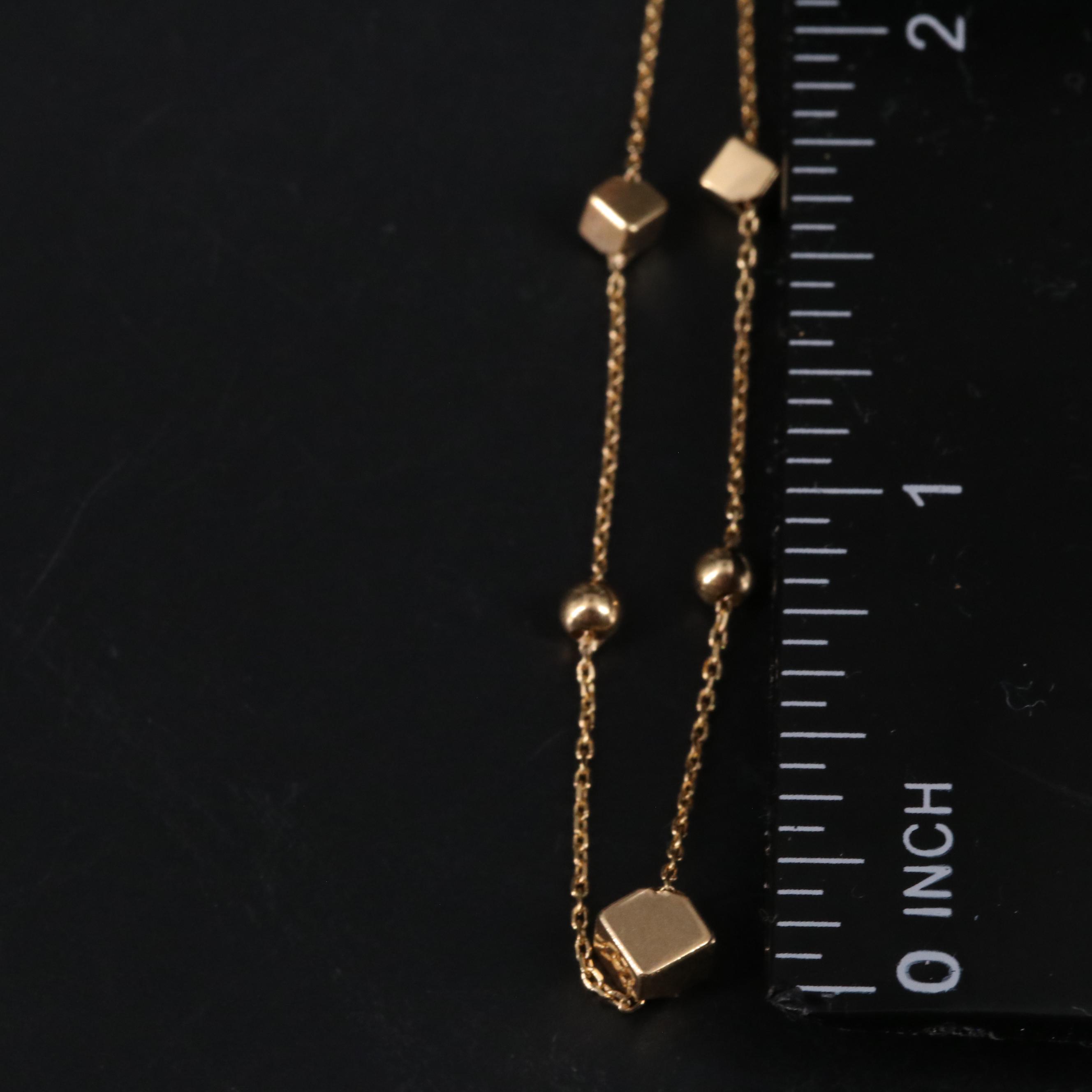14K Bracelet with Stationary Shapes