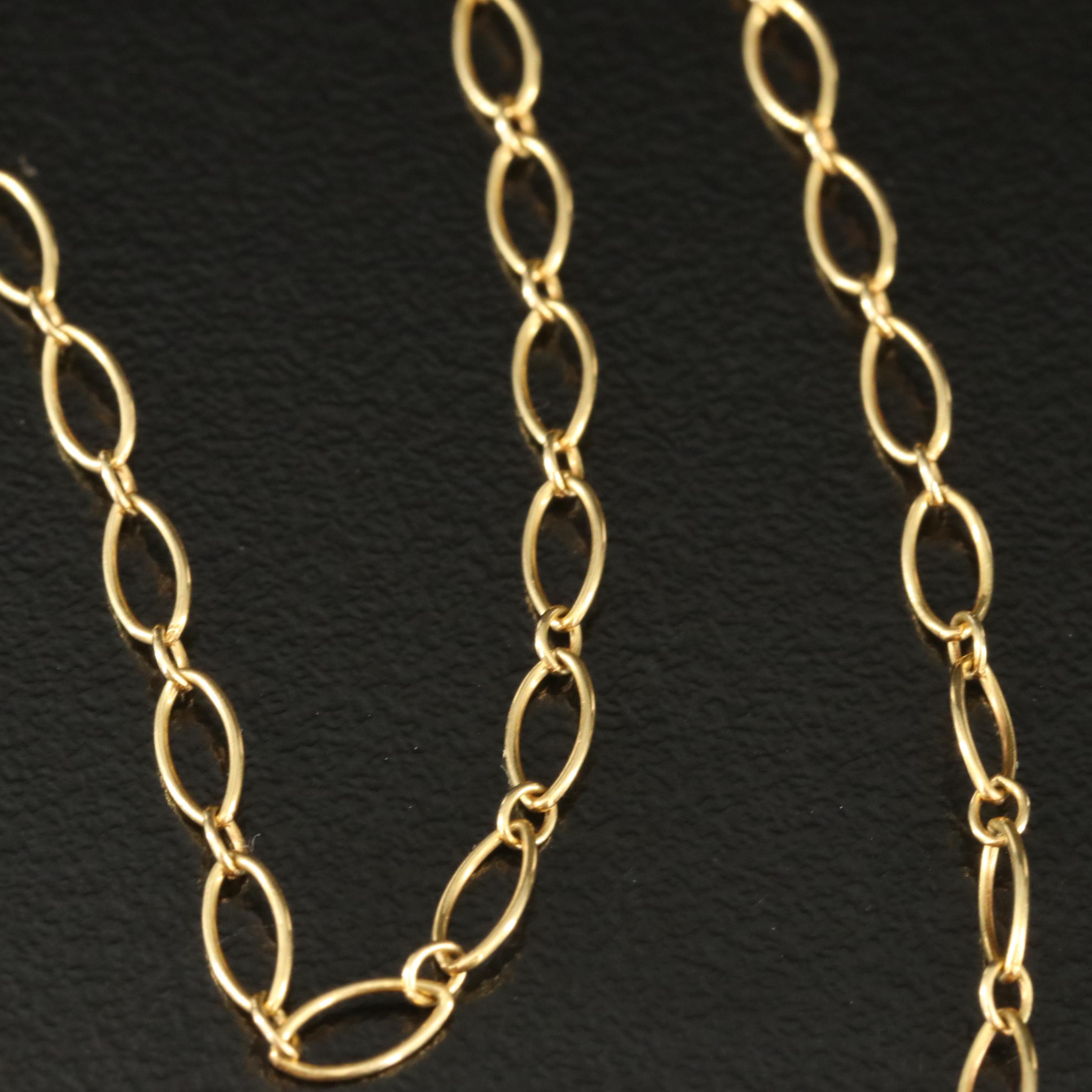 Tiffany & Co. 18K Key Pendant Necklace